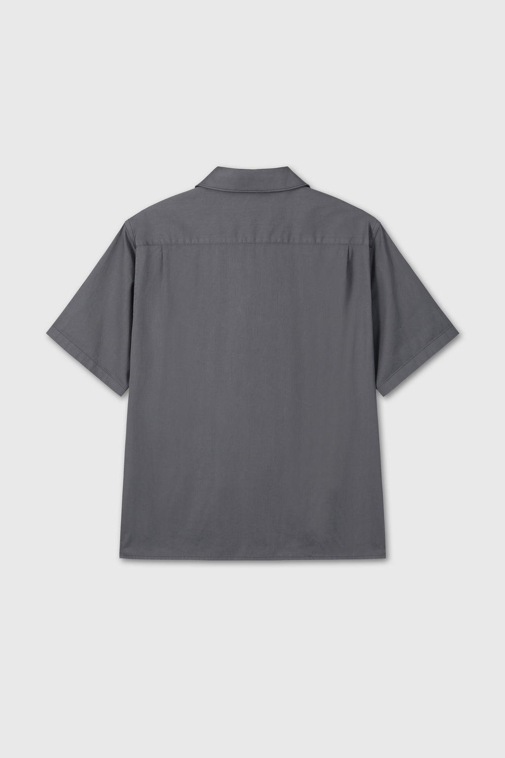SILKY COTTON BOWLING SHIRT_ ANTHRACITE