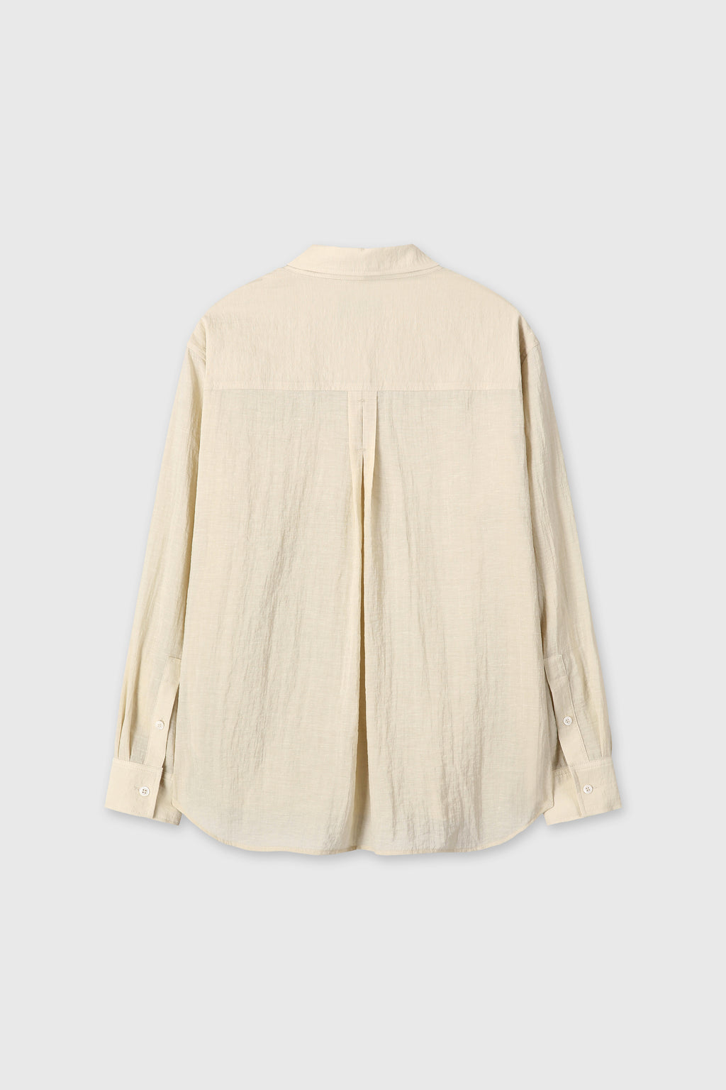 (W) LINEN RELAXED FIT SHIRT_ BEIGE