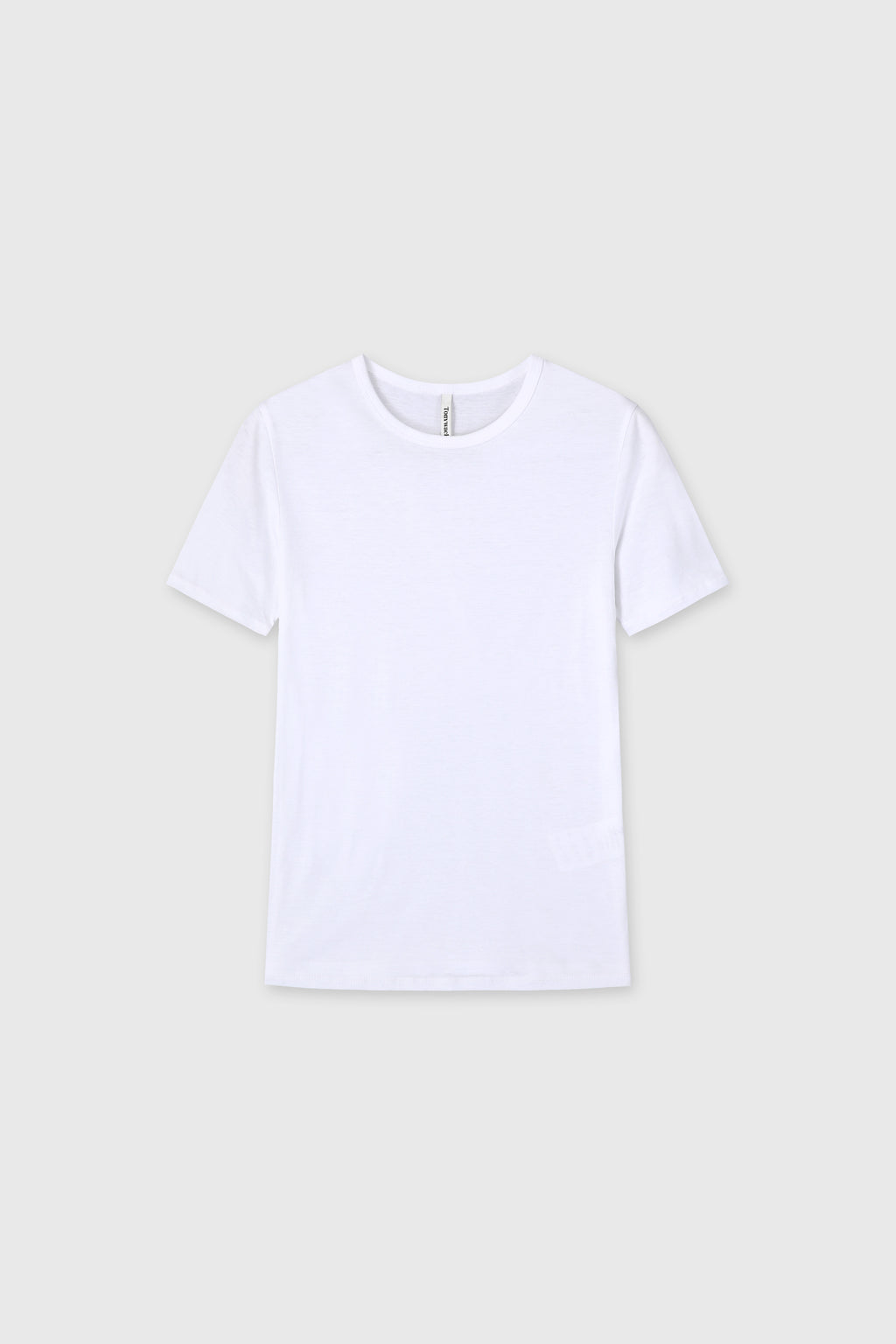 (W) TENCEL SHORT SLEEVE T-SHIRT_ OFF WHITE