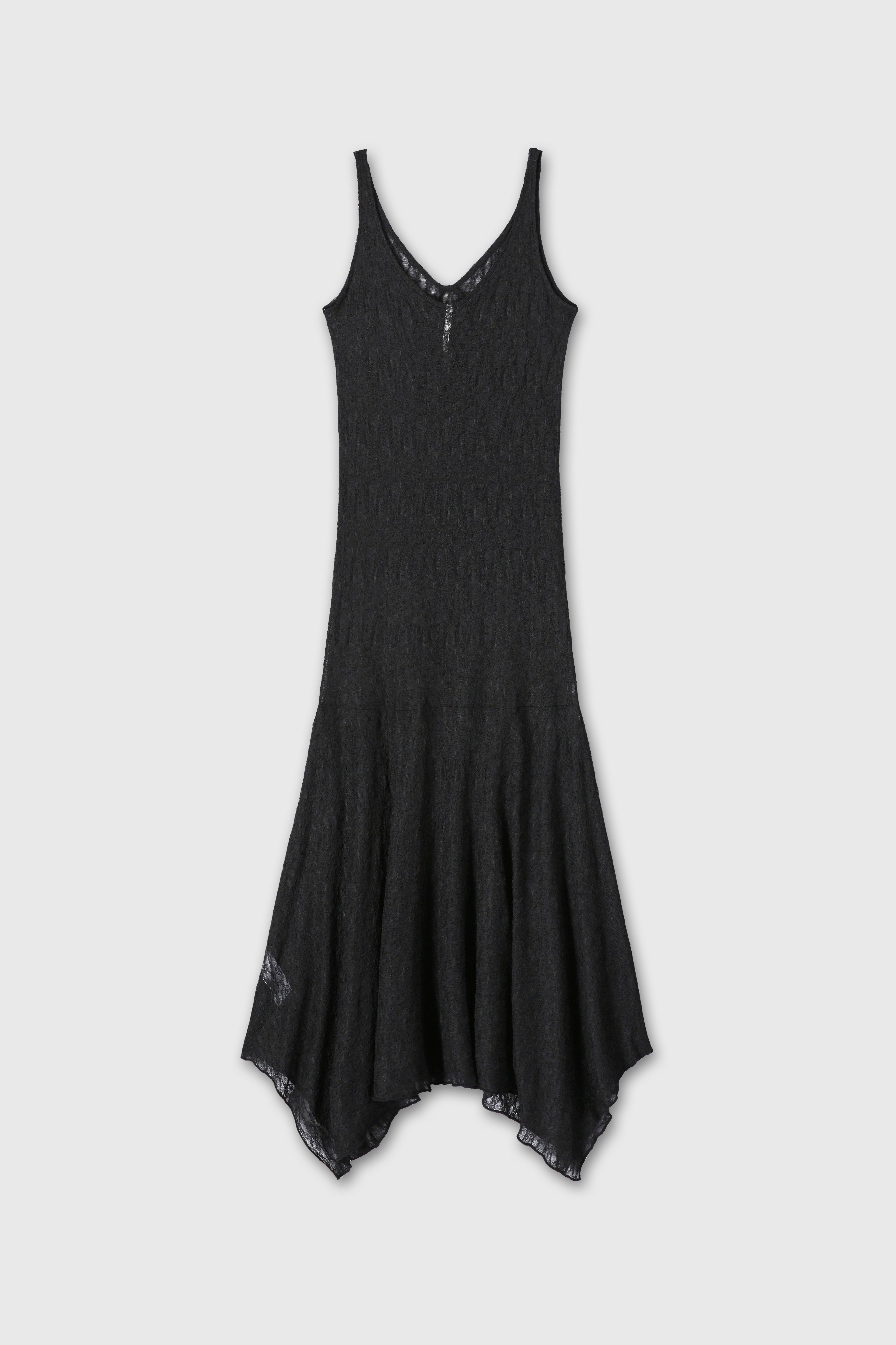 (W) LACE SLEEVELESS MAXI DRESS_ BLACK