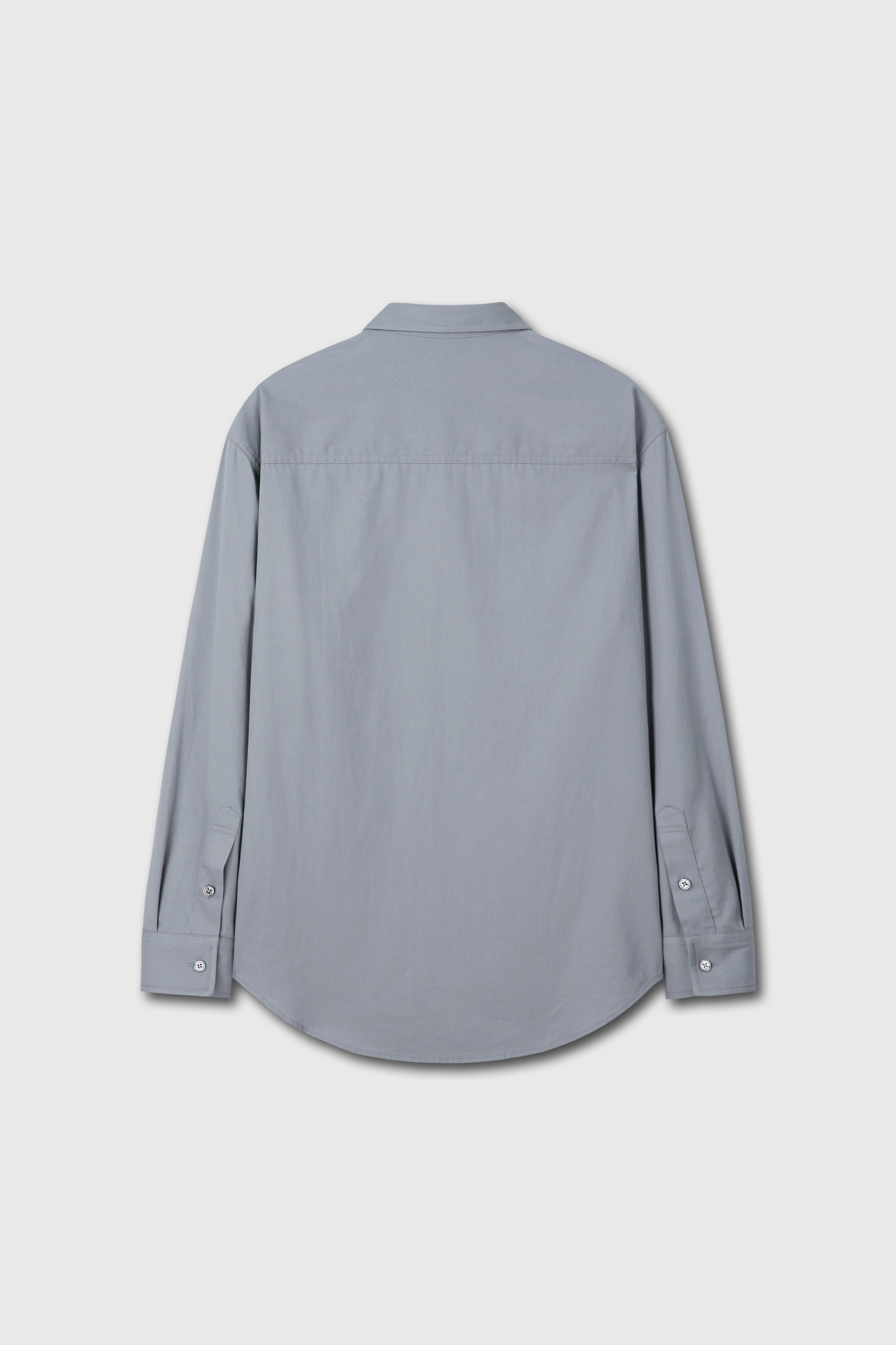 SAND-WASHED COTTON OFFICER SHIRT_ PALE BLUE