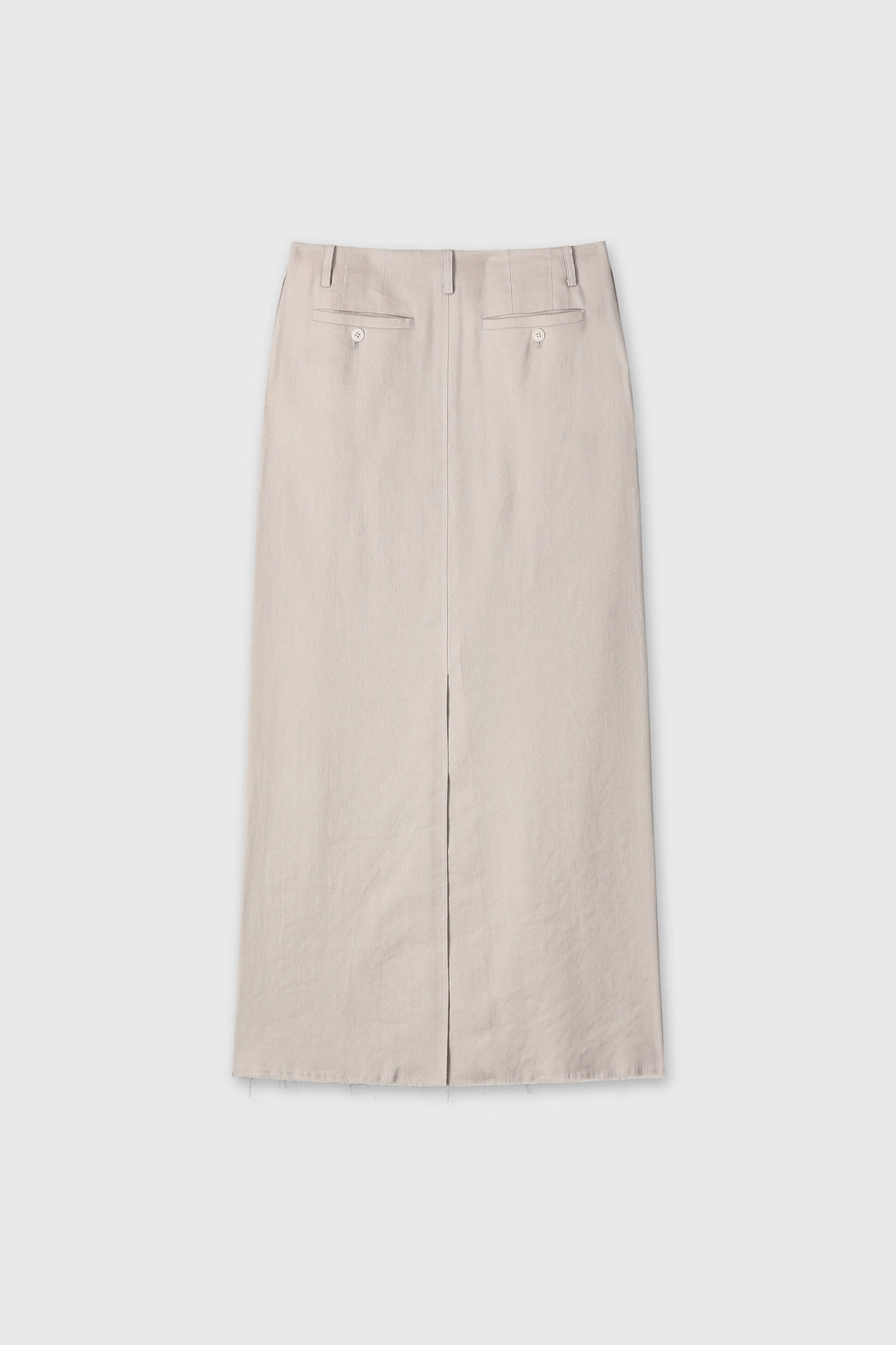 (W) LINEN RELAXED MAXI SKIRT_ SAND