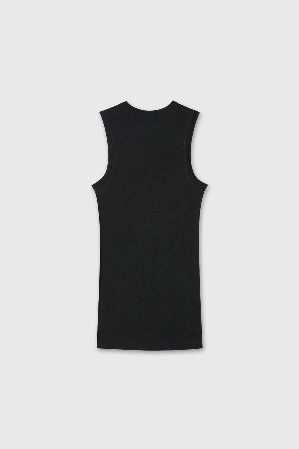 (W) WOOL CASHMERE RIBBED TANK TOP_ BLACK