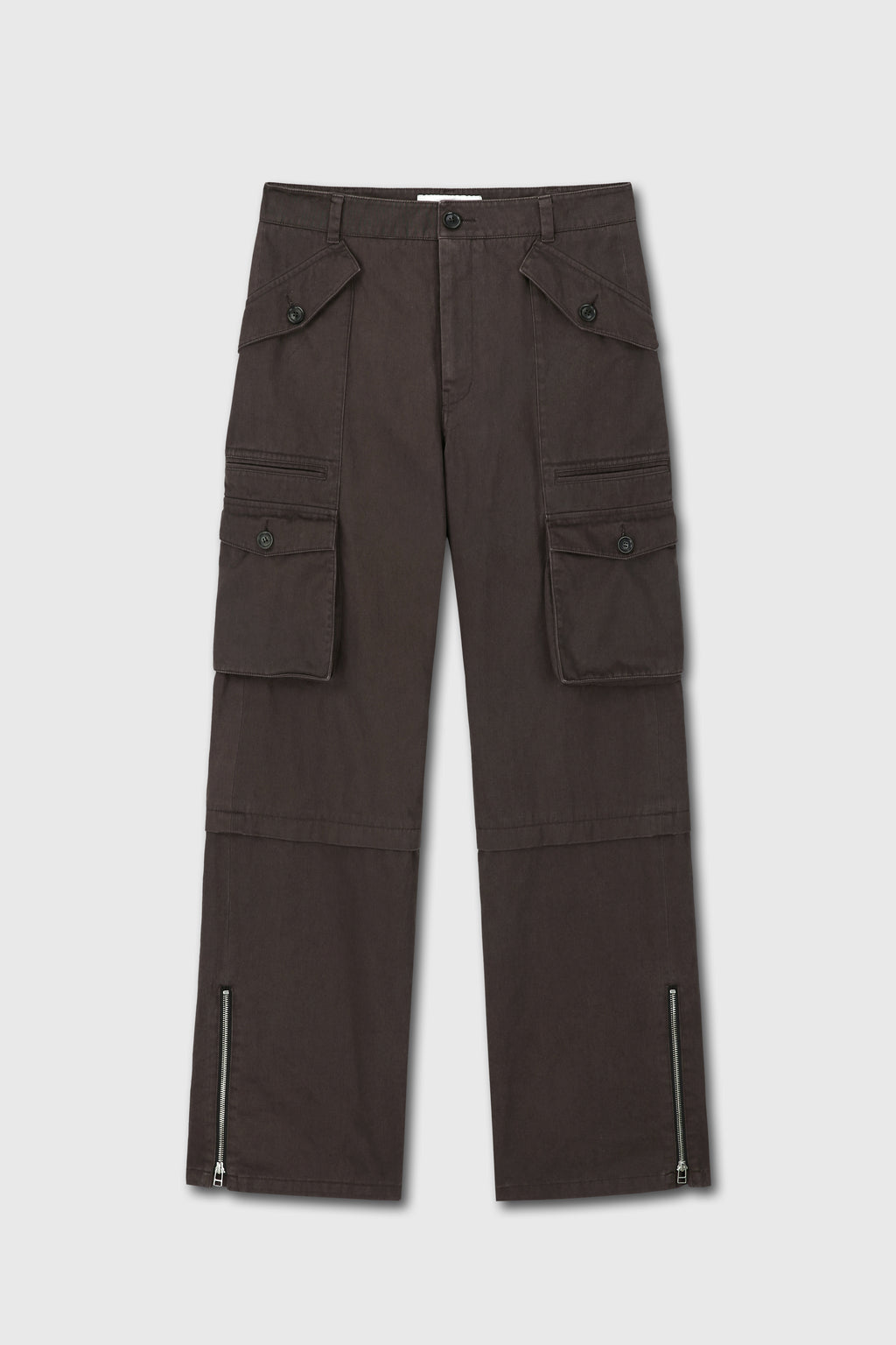 GARMENT-WASHED UTILITY CARGO PANTS_ FADED BROWN
