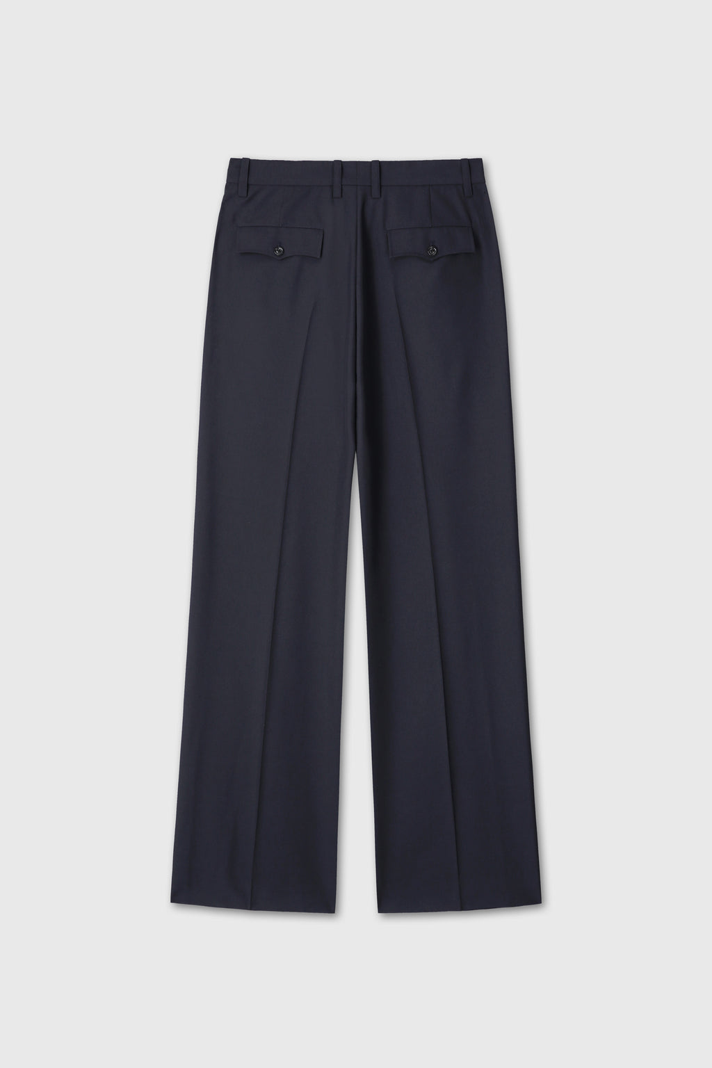 (2026/05/19 Open) TROPICAL WOOL LOW-RISE PLEATED TROUSERS_ NAVY