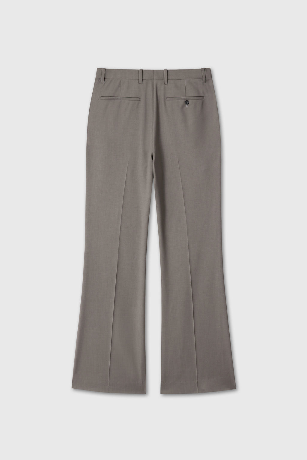 TROPICAL WOOL FLARED TROUSERS_ TAUPE