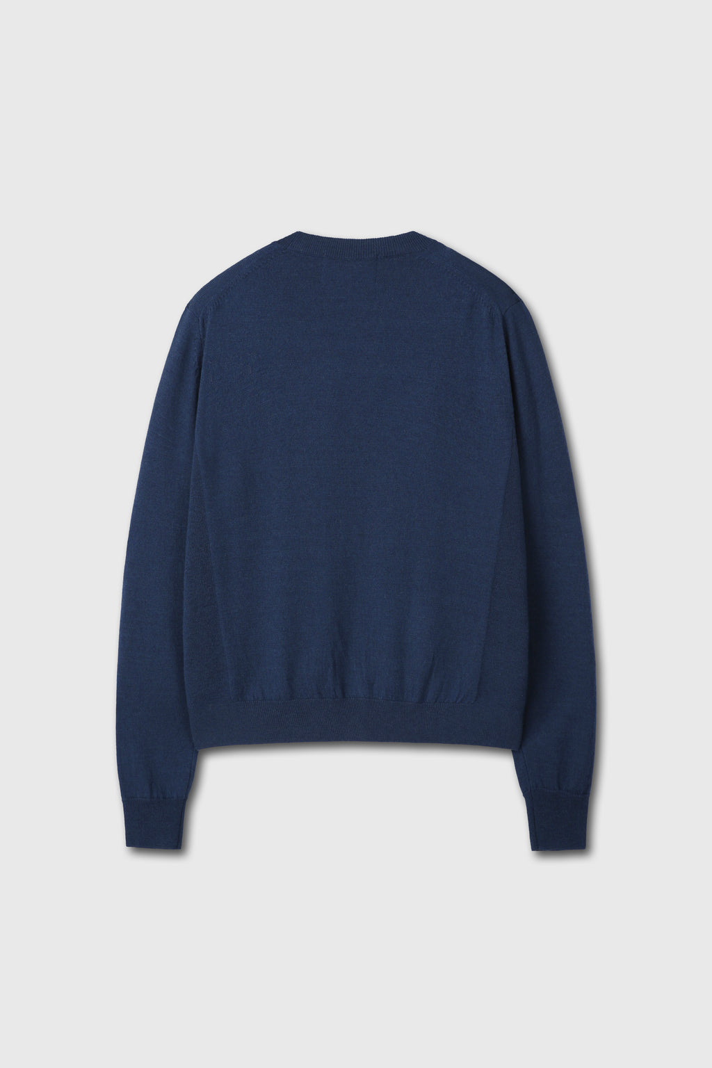 SUPER FINE MERINO WOOL KNIT CARDIGAN_ DARK BLUE
