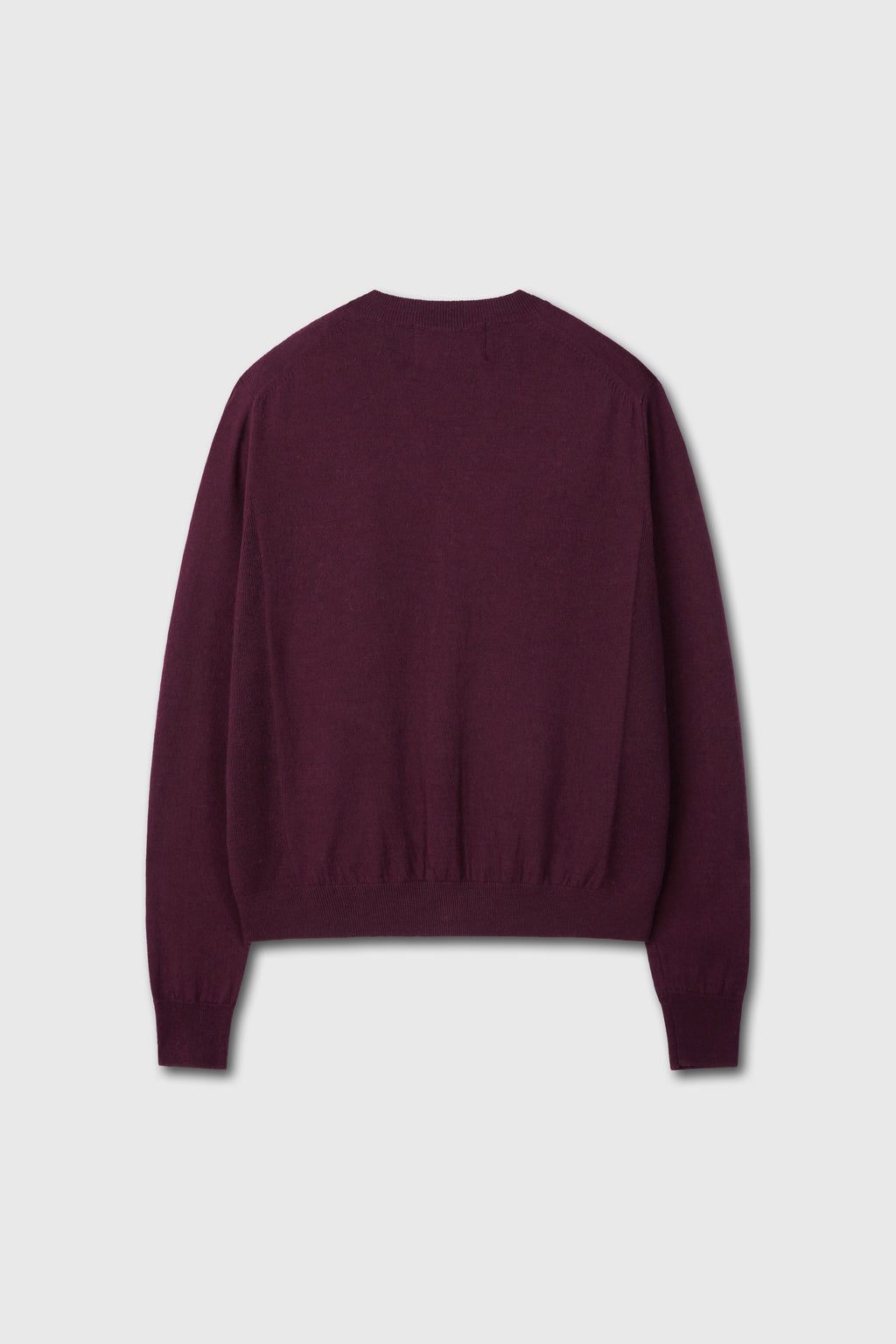 SUPER FINE MERINO WOOL KNIT CARDIGAN_ BURGUNDY
