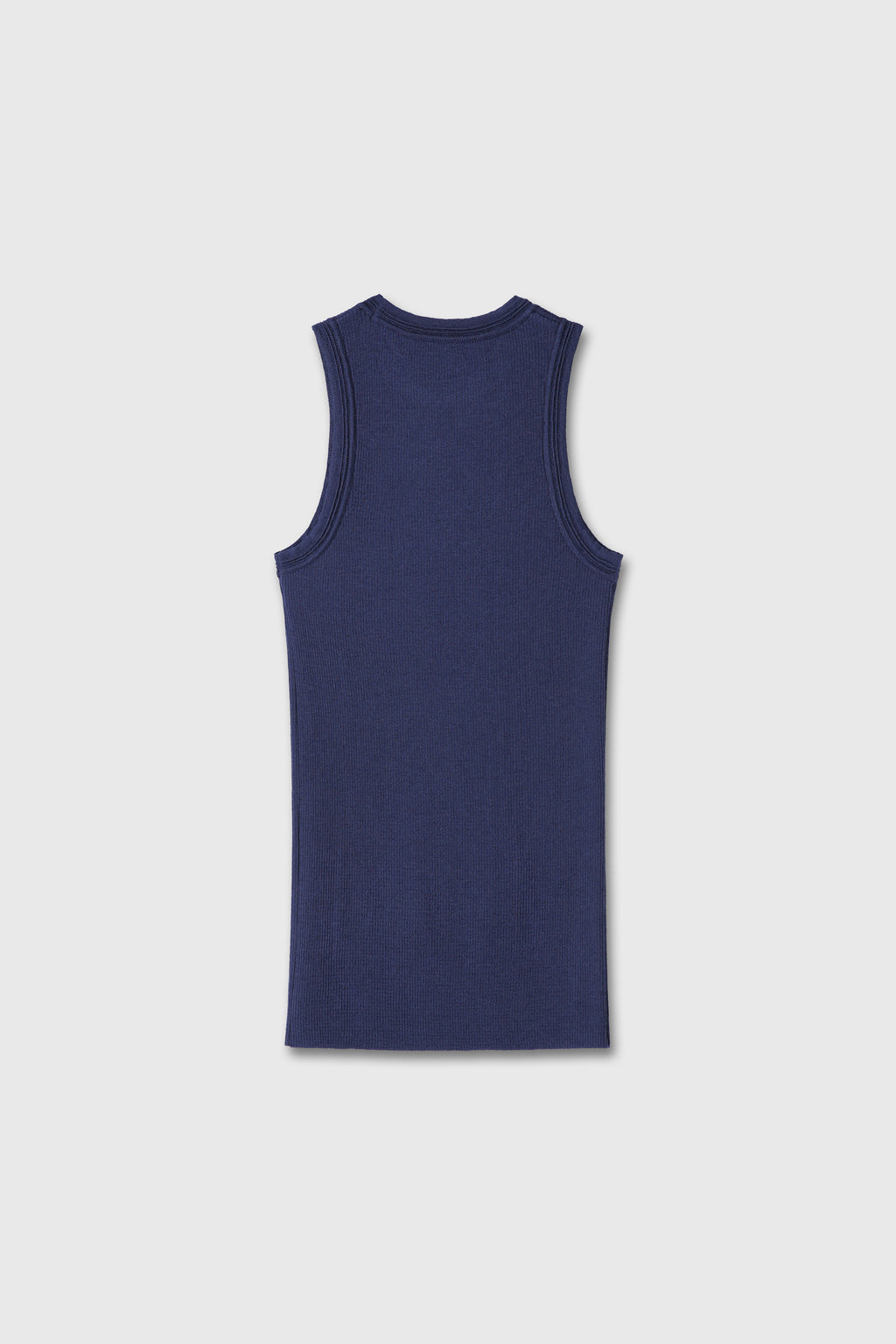 (W) WOOL CASHMERE RIBBED TANK TOP_ NAVY