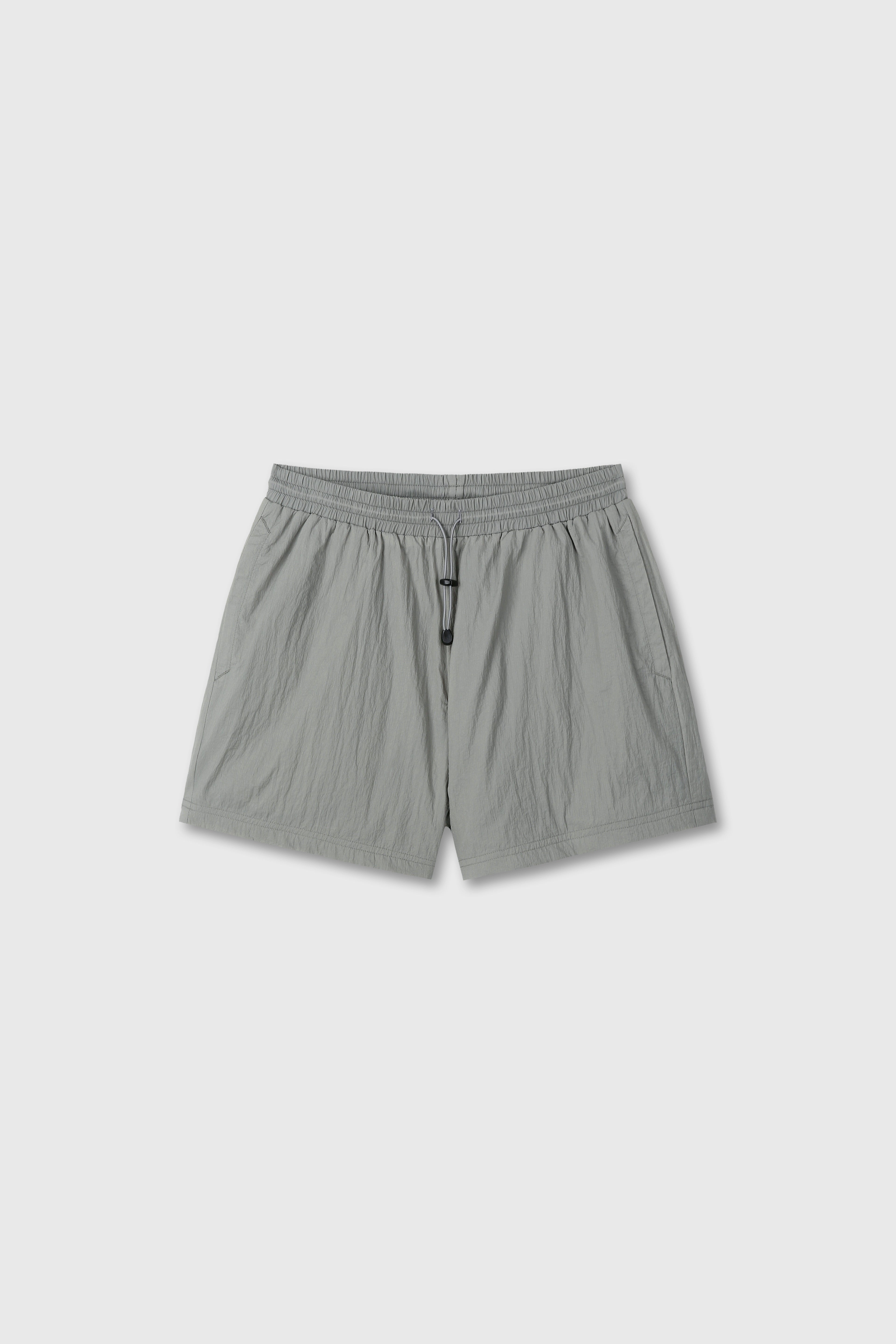 DRAWSTRING TECH SHORTS_ OLIVE GREY
