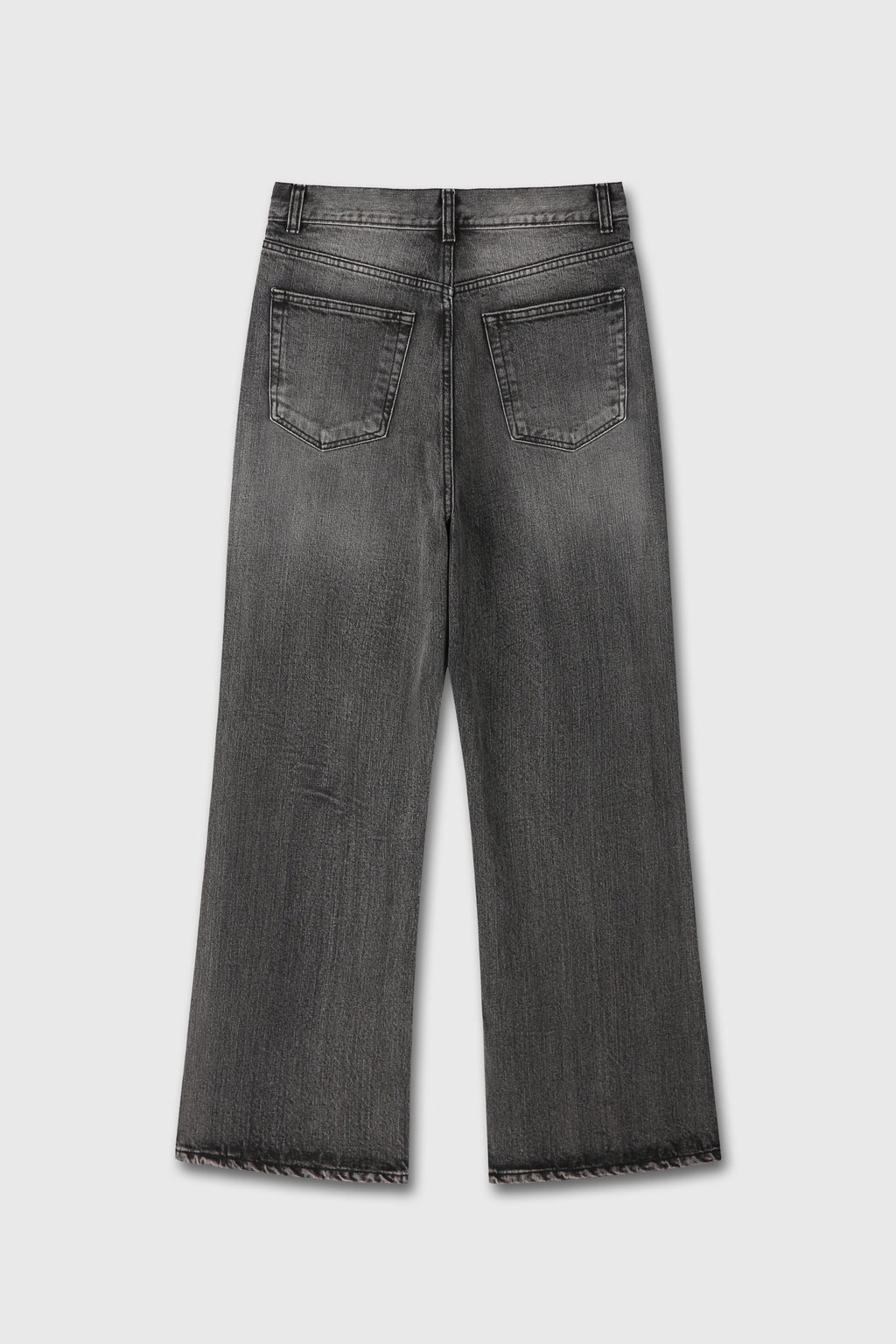 LOOSE FLARED-LEG DENIM JEANS_ WASHED BLACK
