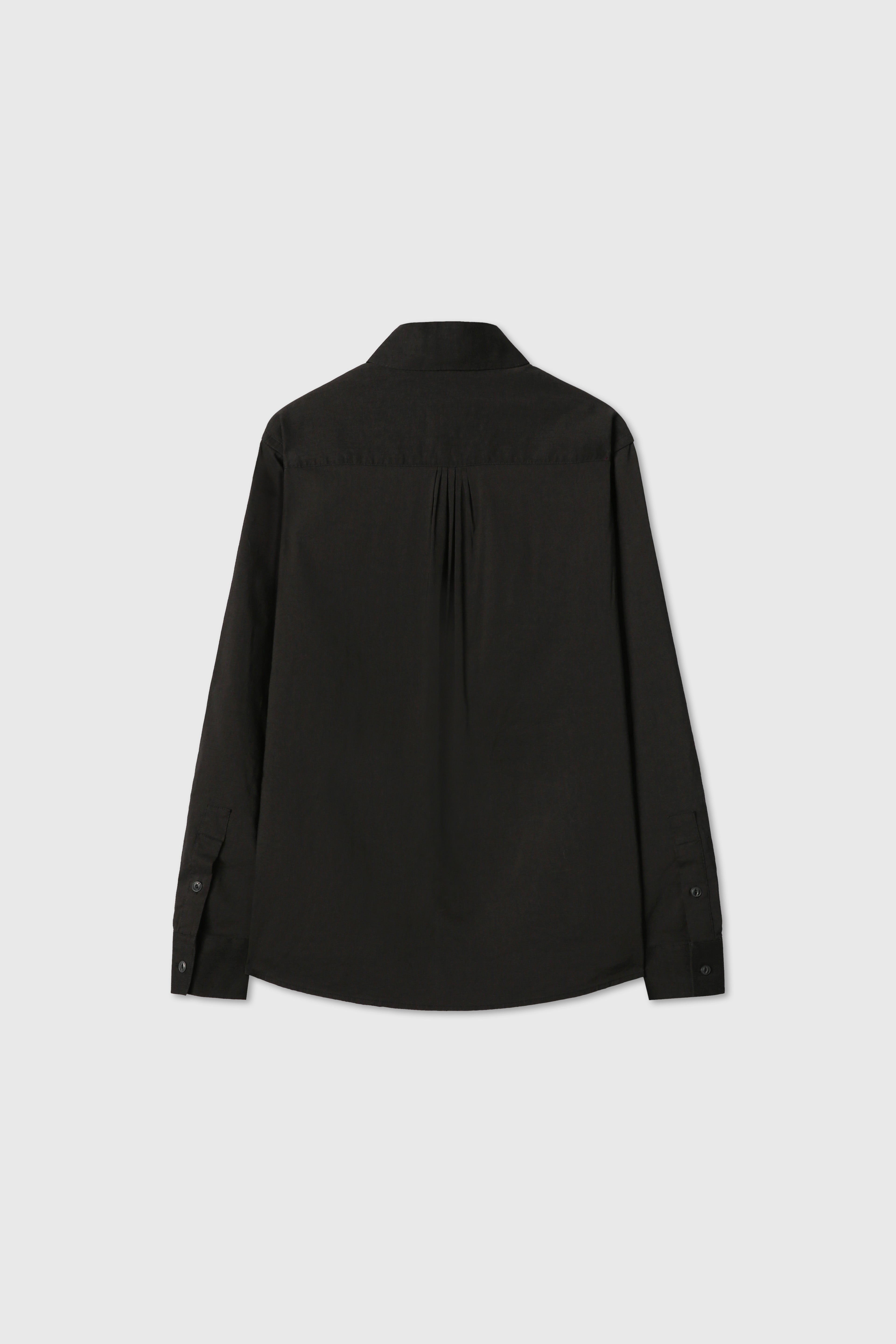 Soft Brushed C/R Western Shirt_ Midnight Black