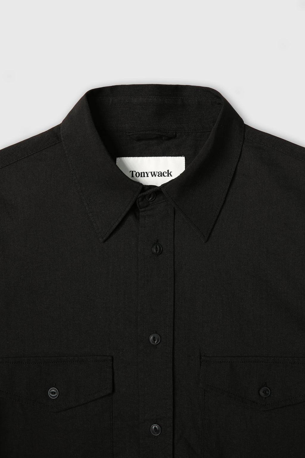 Soft Brushed C/R Western Shirt_ Midnight Black