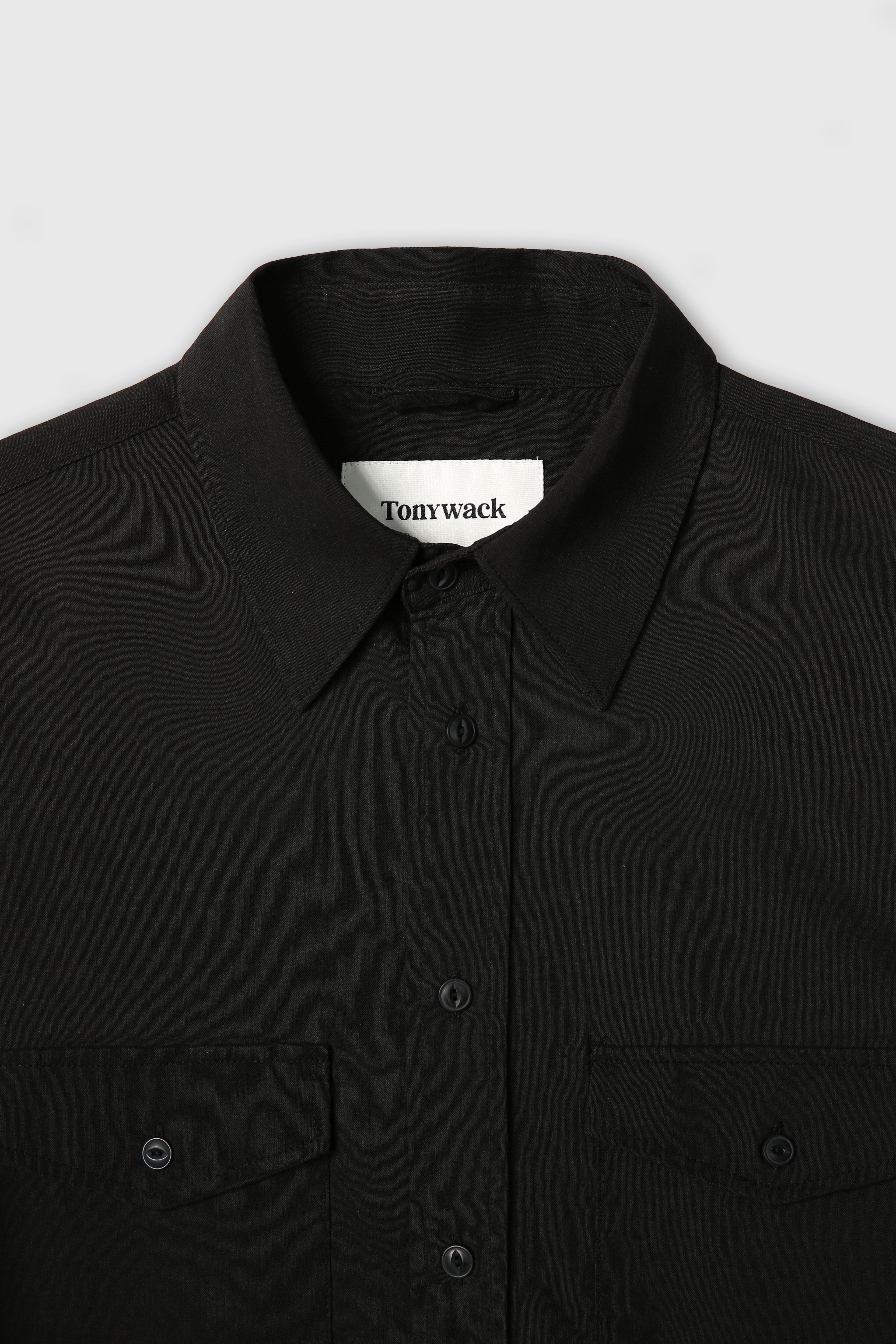 Soft Brushed C/R Western Shirt_ Midnight Black