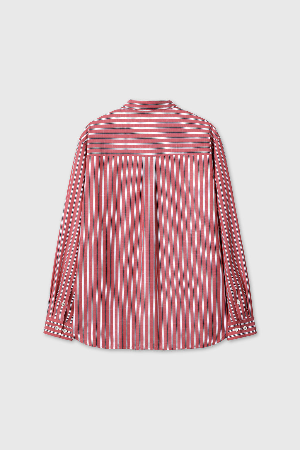 STRIPED COTTON BLEND SHIRT_ RED STRIPE