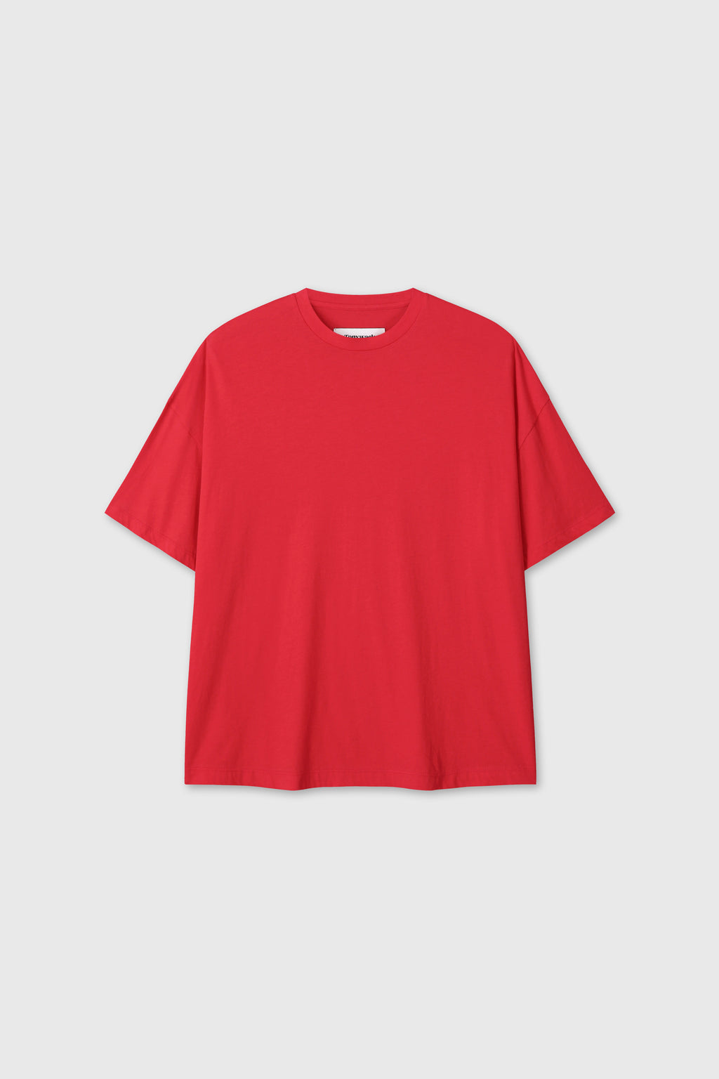 COTTON CASHMERE RELAXED T-SHIRT_ RED
