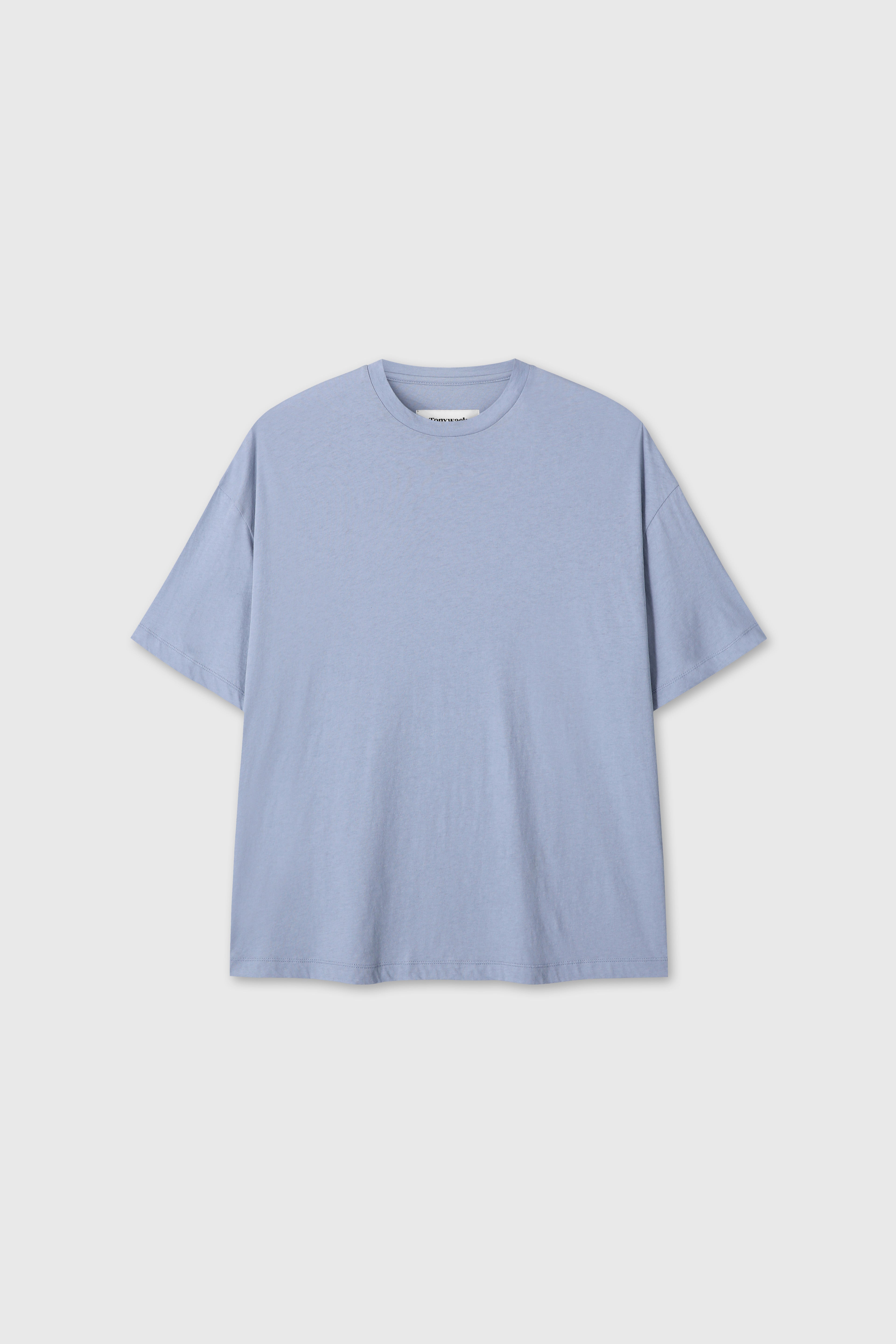COTTON CASHMERE RELAXED T-SHIRT_ PALE BLUE