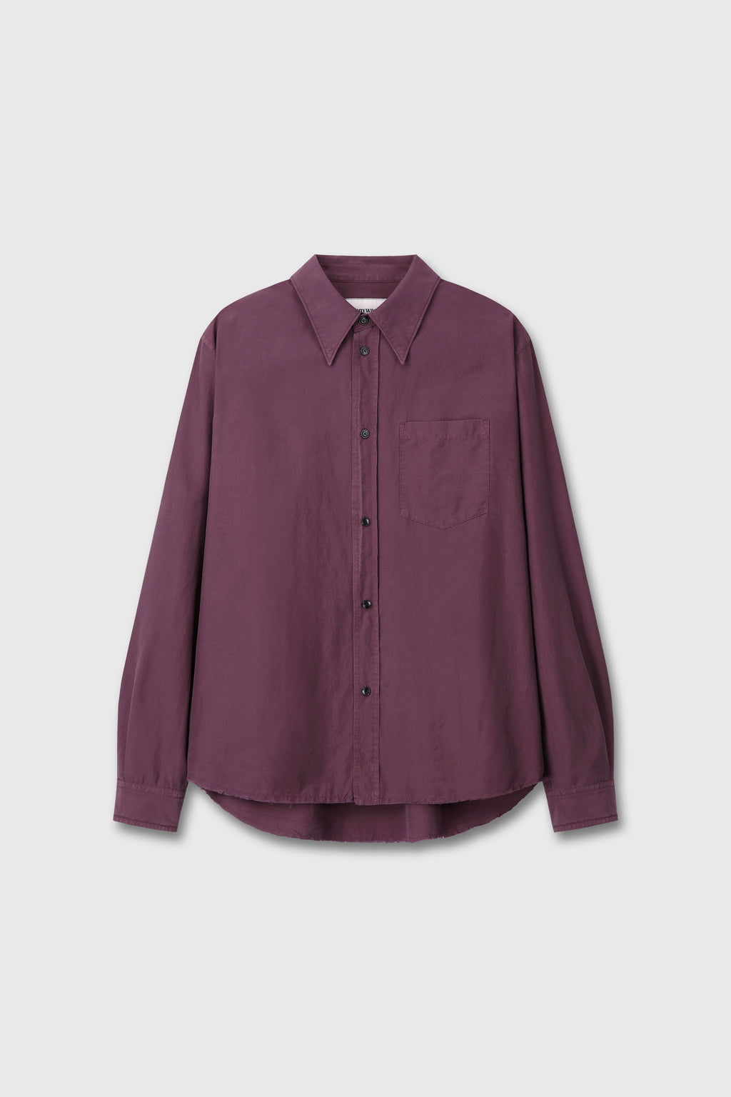 SILK COTTON GARMENT-DYED SHIRT_ FADED BURGUNDY