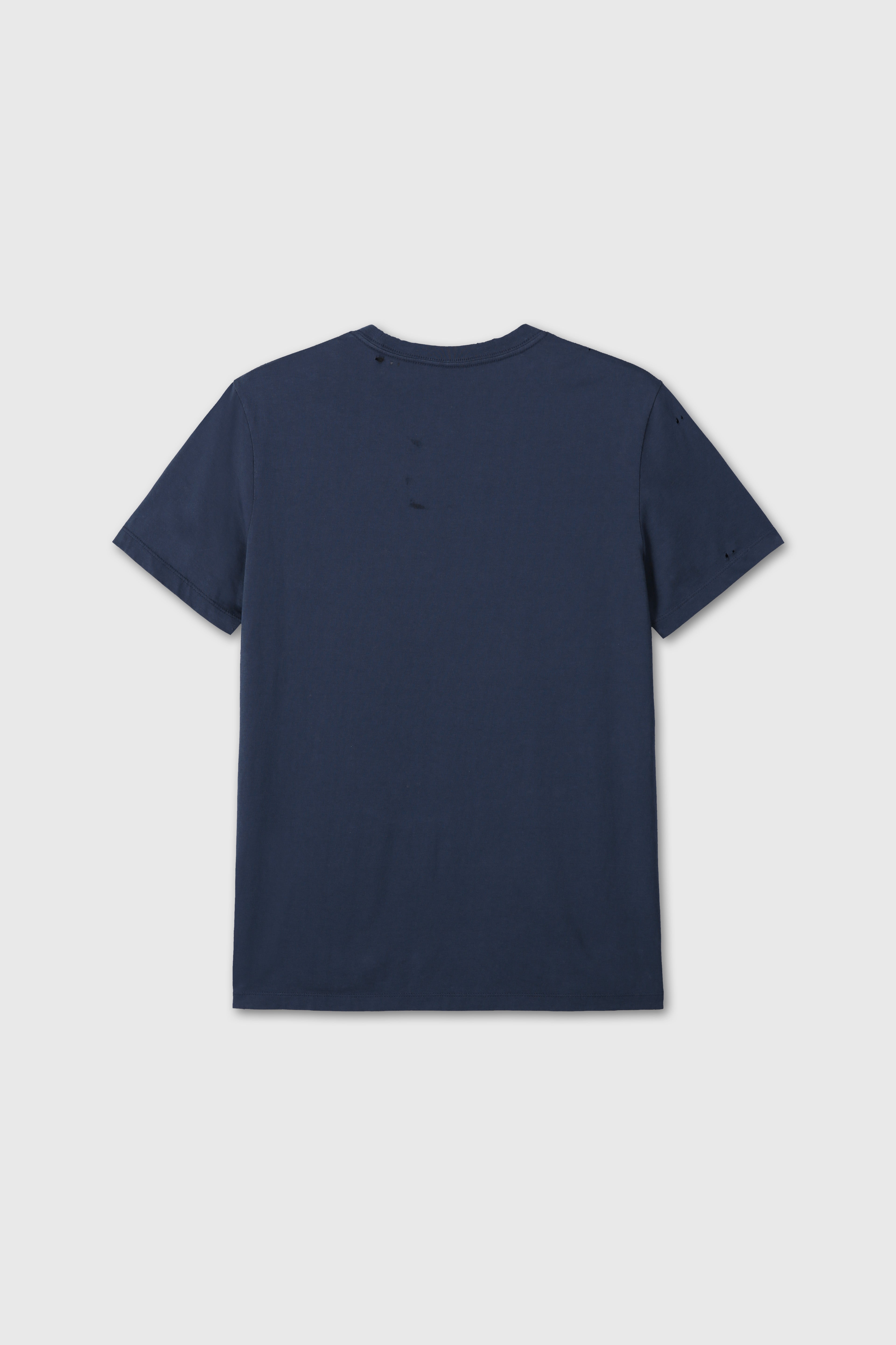 DISTRESSED LIBERTINE T-SHIRT_ NAVY