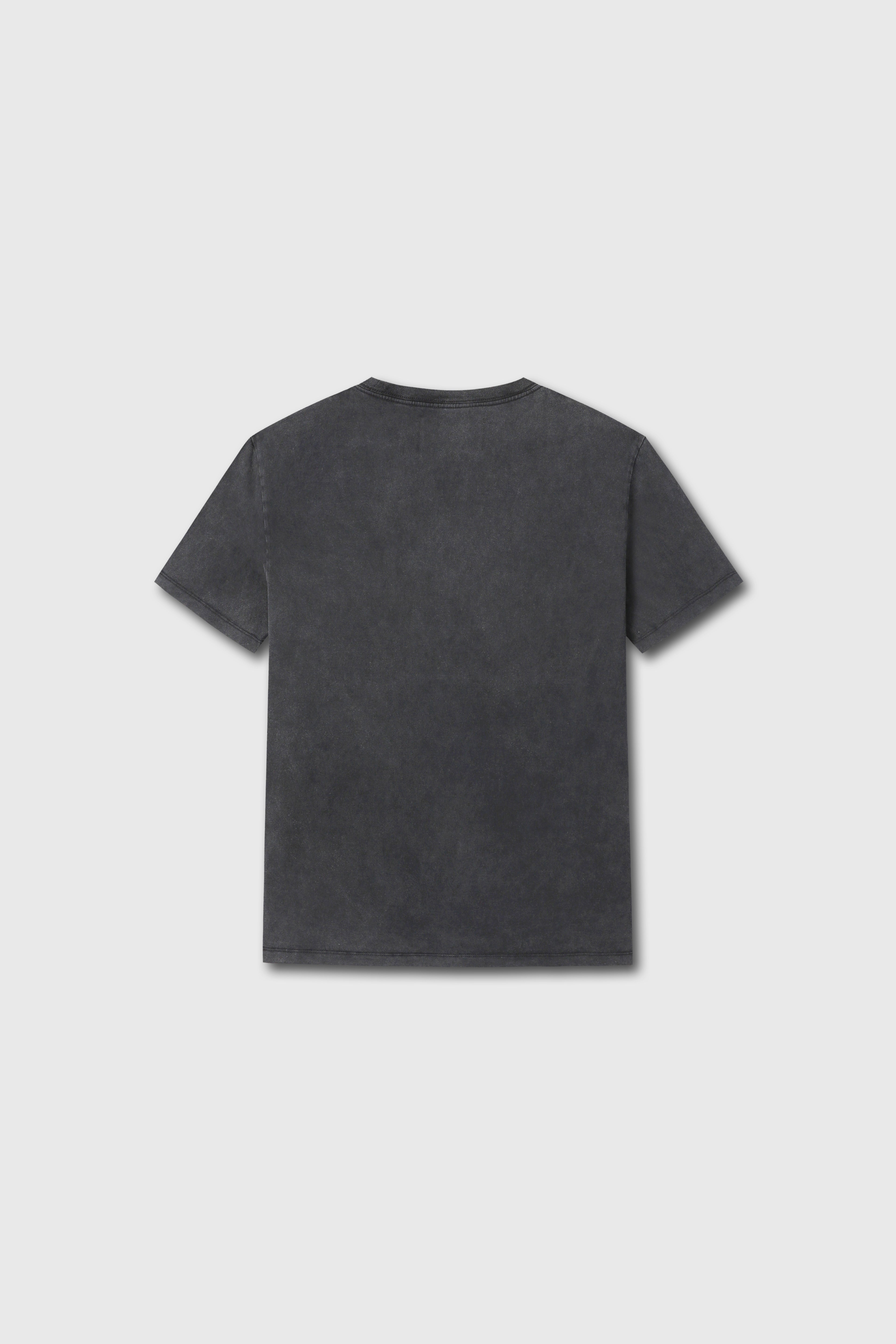 SIGNATURE GARMENT DYED T-SHIRT_ FADED BLACK