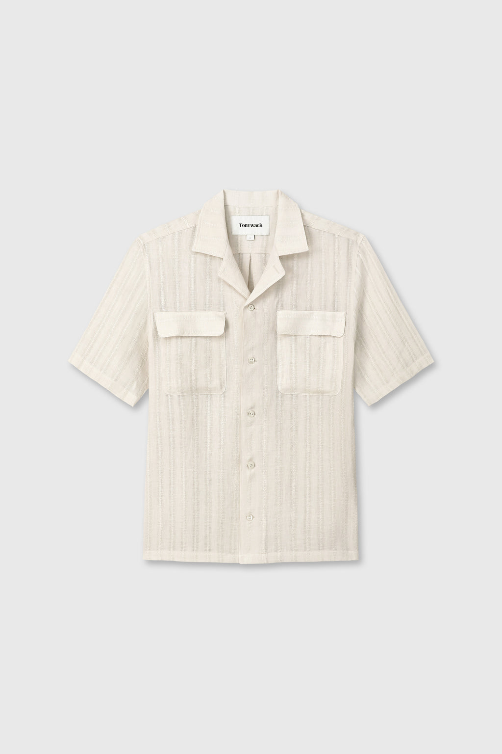 FRENCH LINEN CROCHED SHIRT_ LIGHT BEIGE