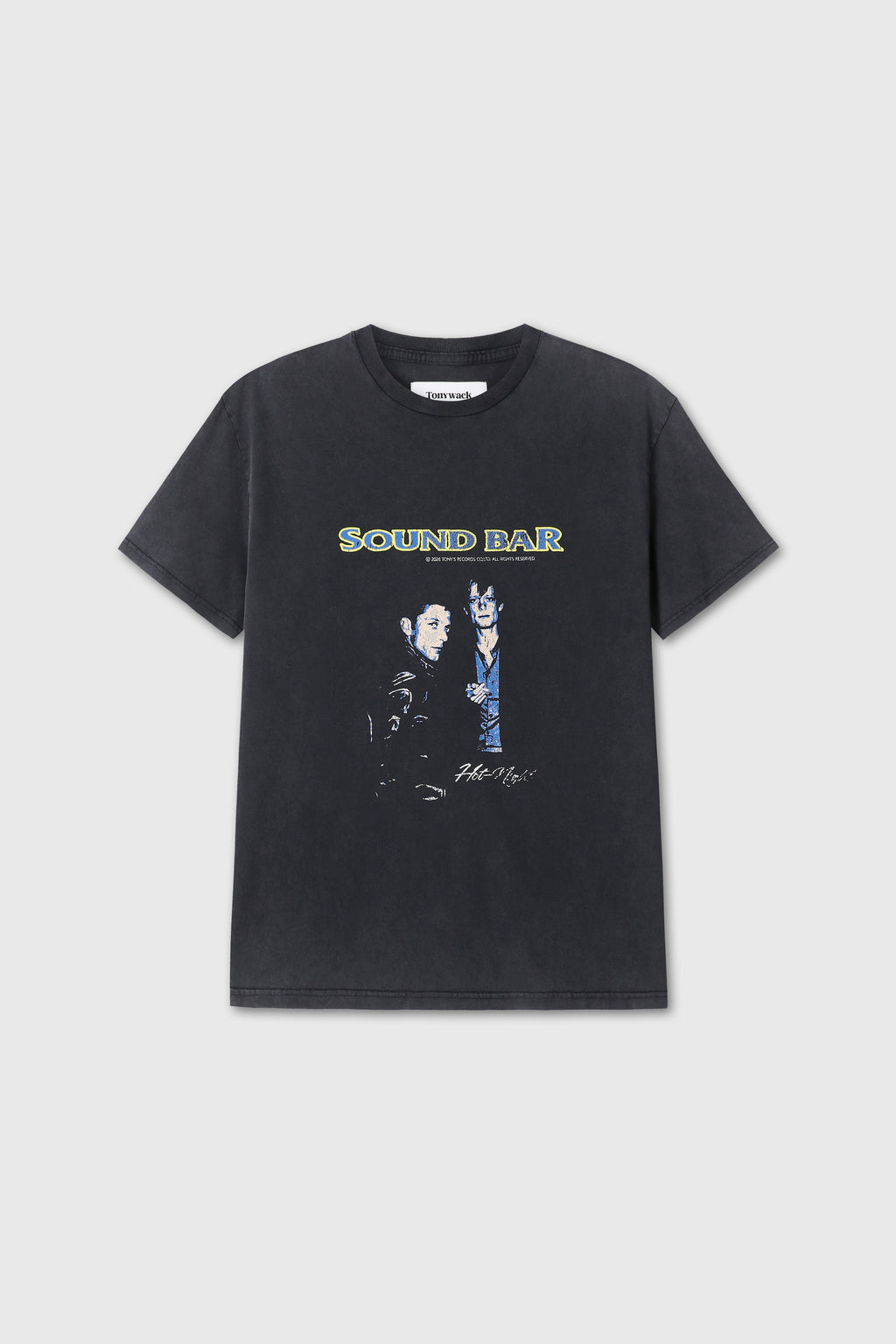 GARMENT-DYED SOUND BAR T-SHIRT_ FADED CARBON