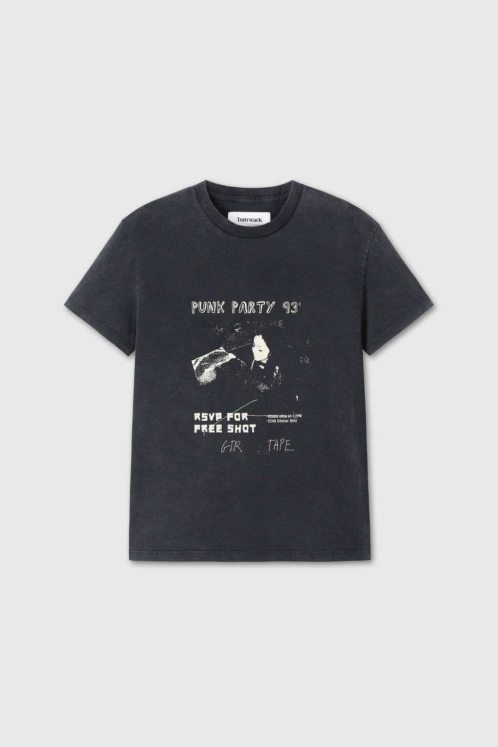 GARMENT-DYED RSVP T-SHIRT_ FADED CARBON
