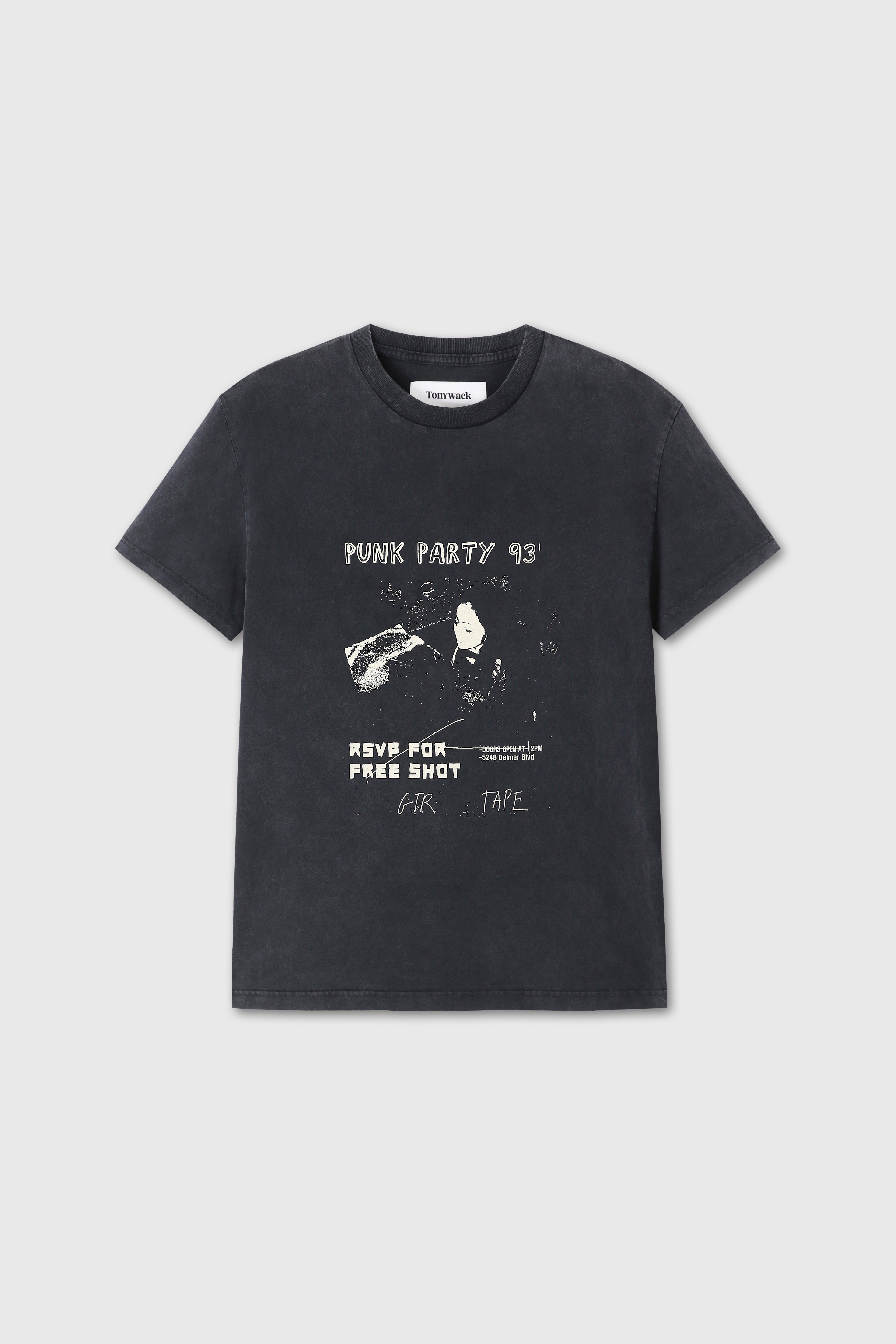 GARMENT-DYED RSVP T-SHIRT_ FADED CARBON