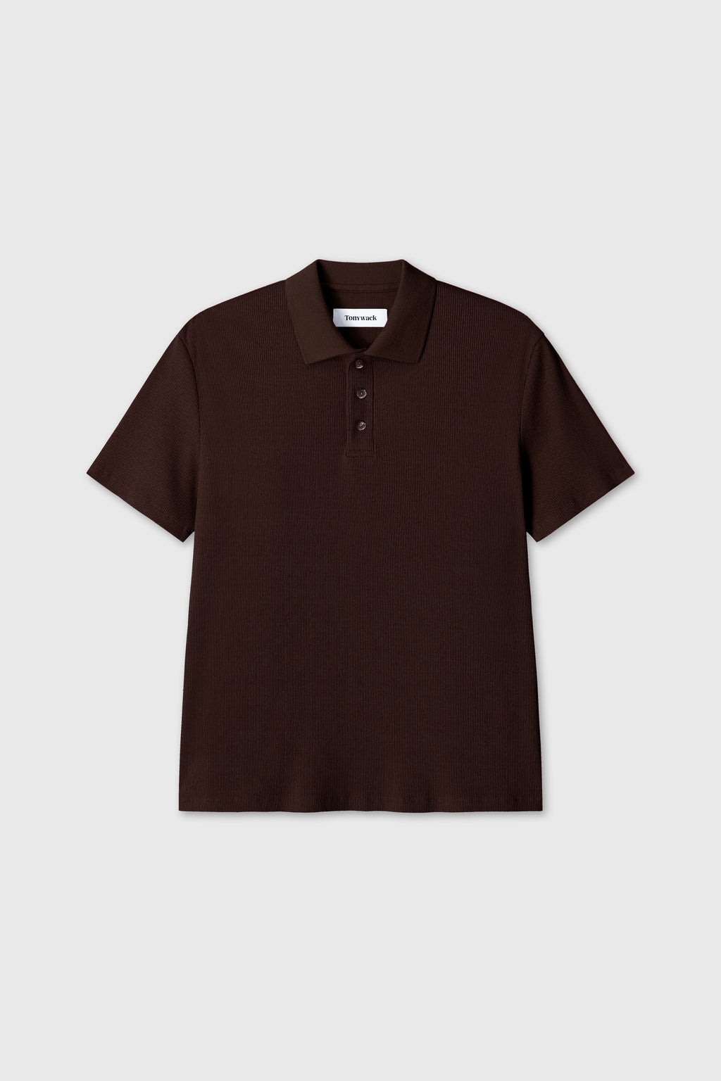 (2026/06/09 Open) SOFT RIBBED POLO SHIRT_ BROWN