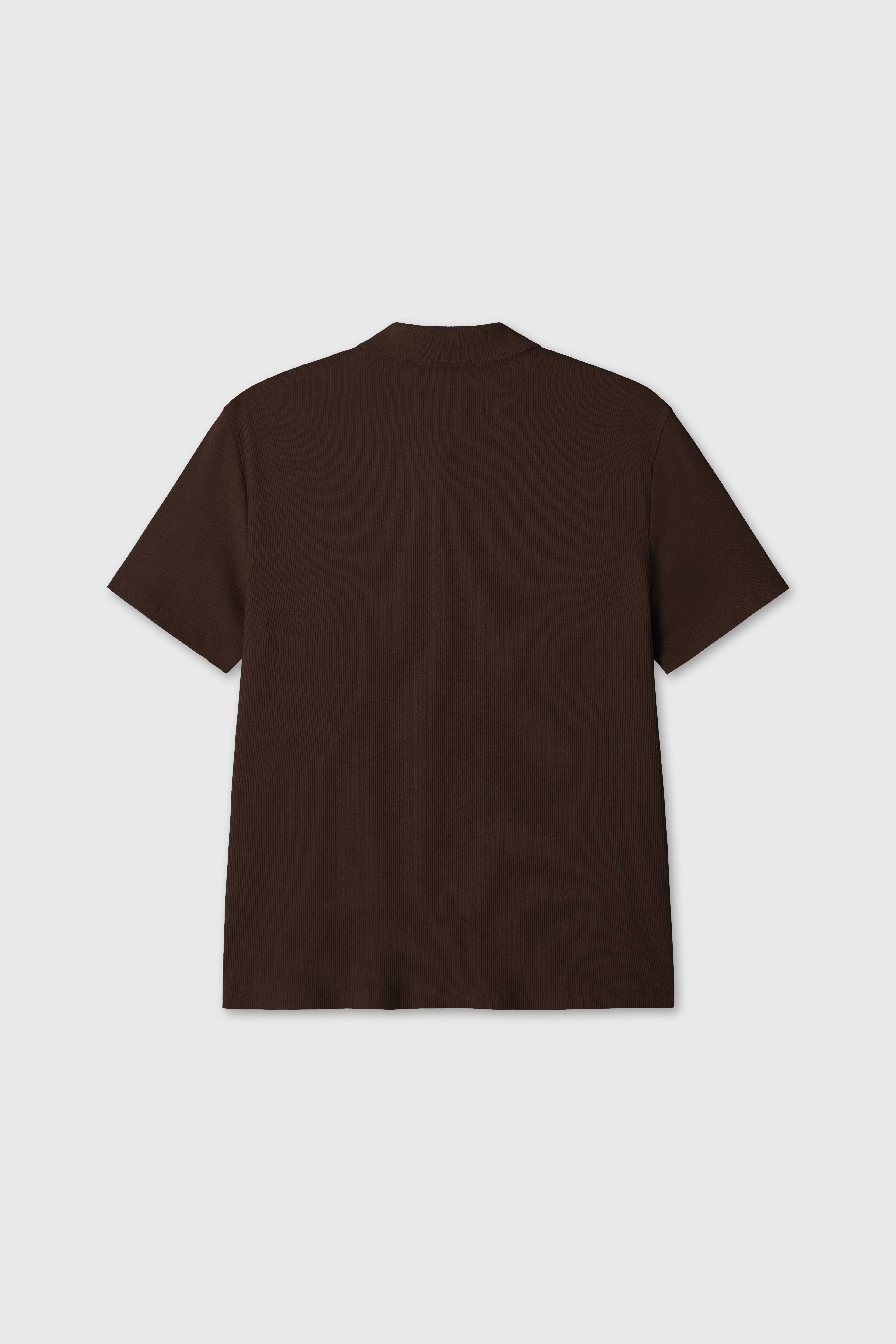 (2026/06/09 Open) SOFT RIBBED POLO SHIRT_ BROWN