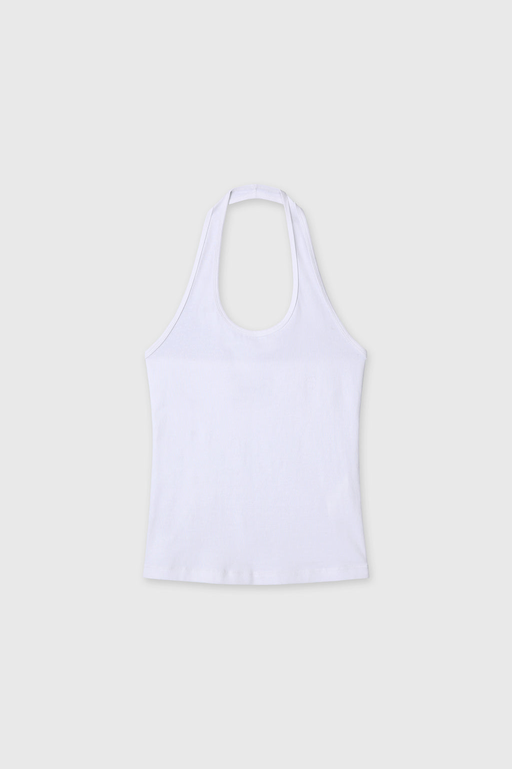 (W) HALTER-NECK SLEEVELESS TOP_ OFF WHITE