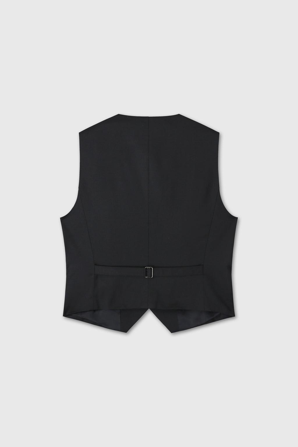 (W) WOOL TAILORED VEST_ BLACK