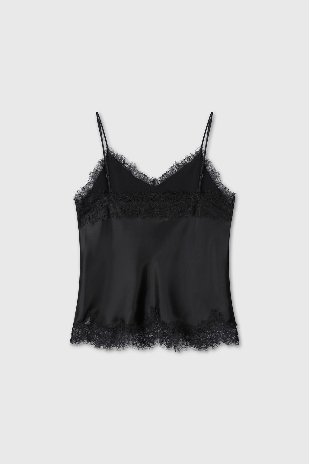 (W) SATIN LACE CAMISOLE_ BLACK