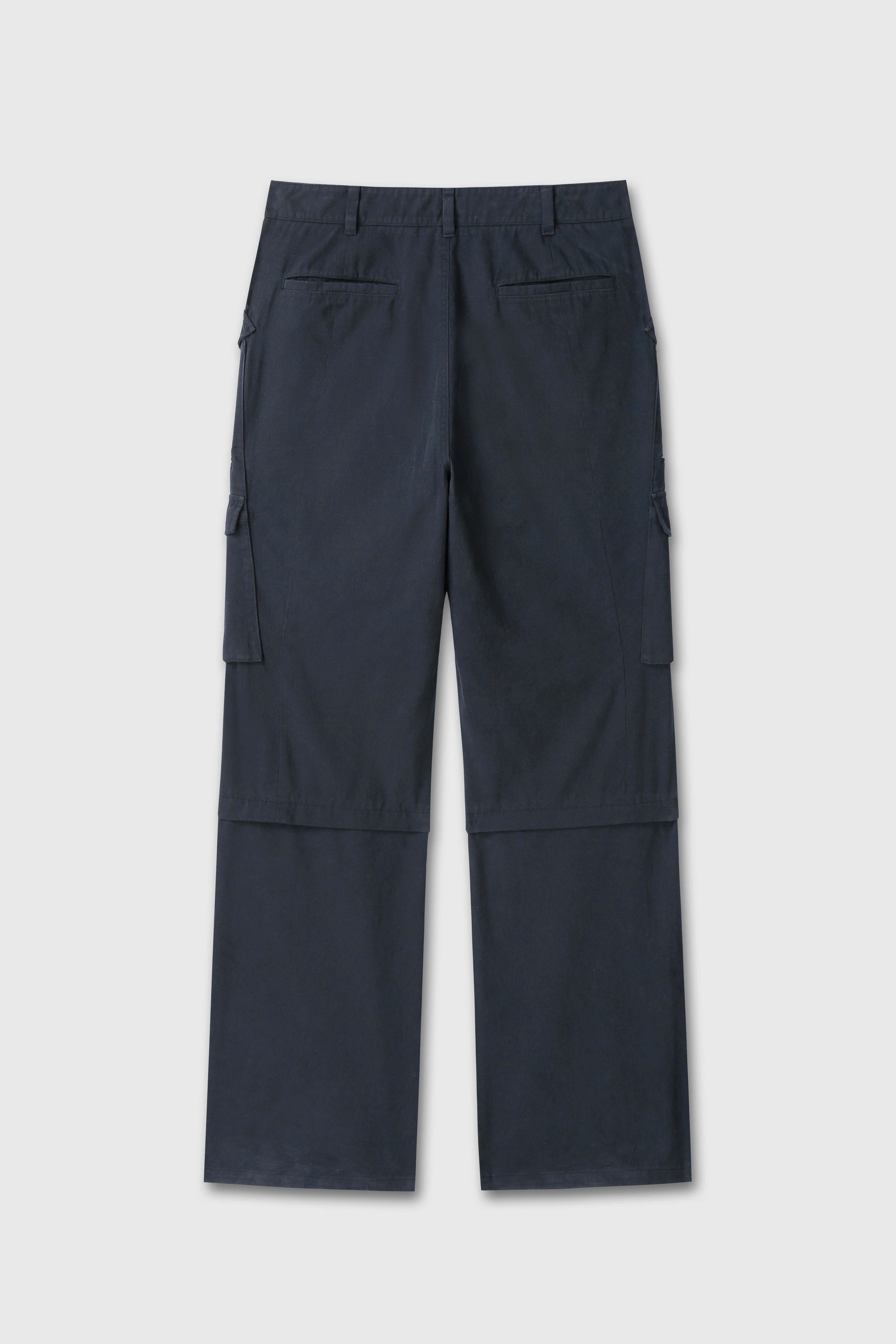 GARMENT-WASHED UTILITY CARGO PANTS_ FADED NAVY