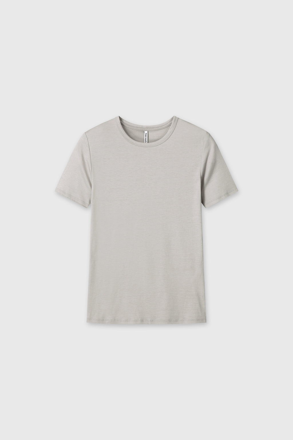 (W) TENCEL SHORT SLEEVE T-SHIRT_ LIGHT GREY
