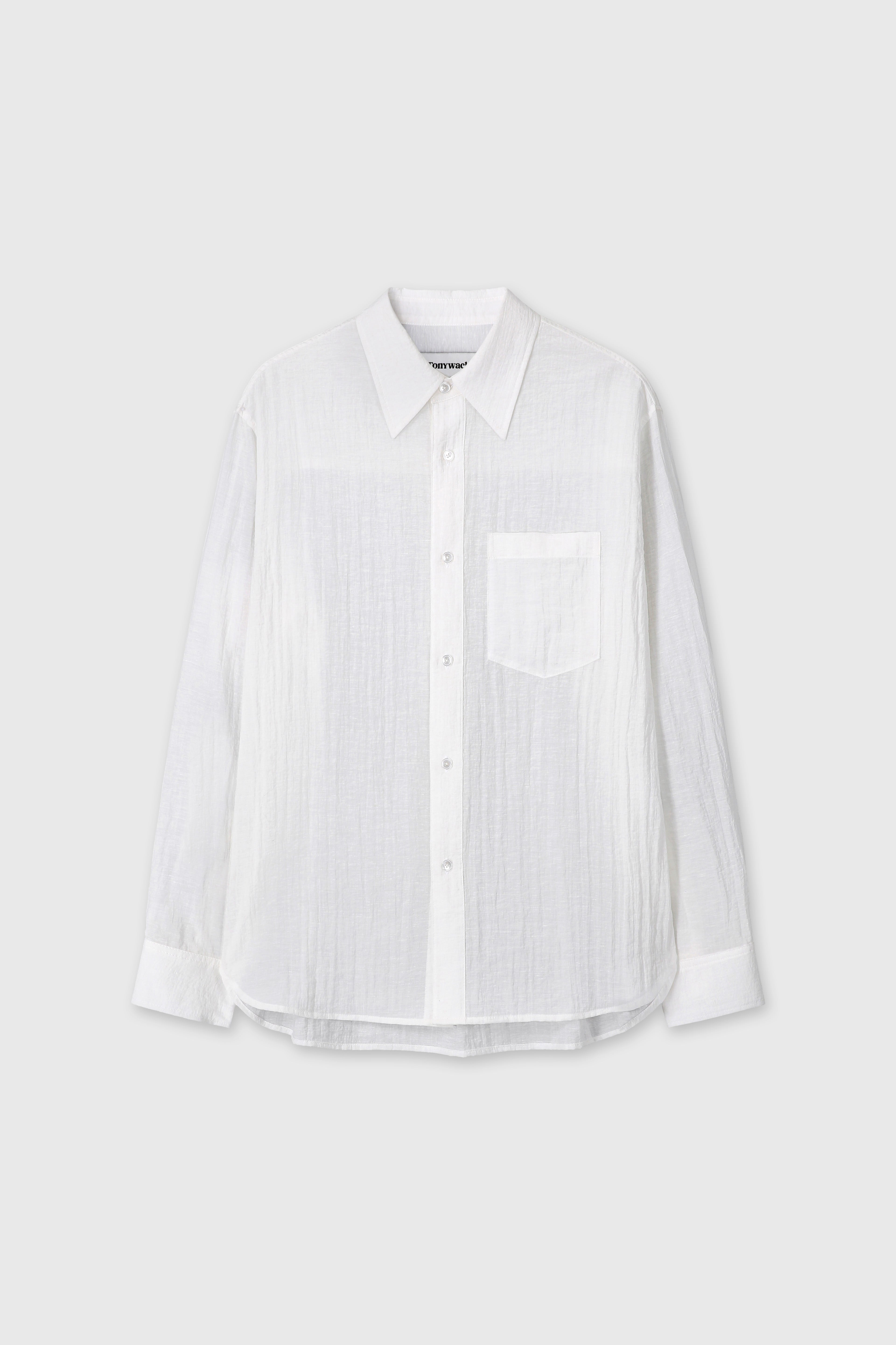 (W) LINEN RELAXED FIT SHIRT_ OFF WHITE