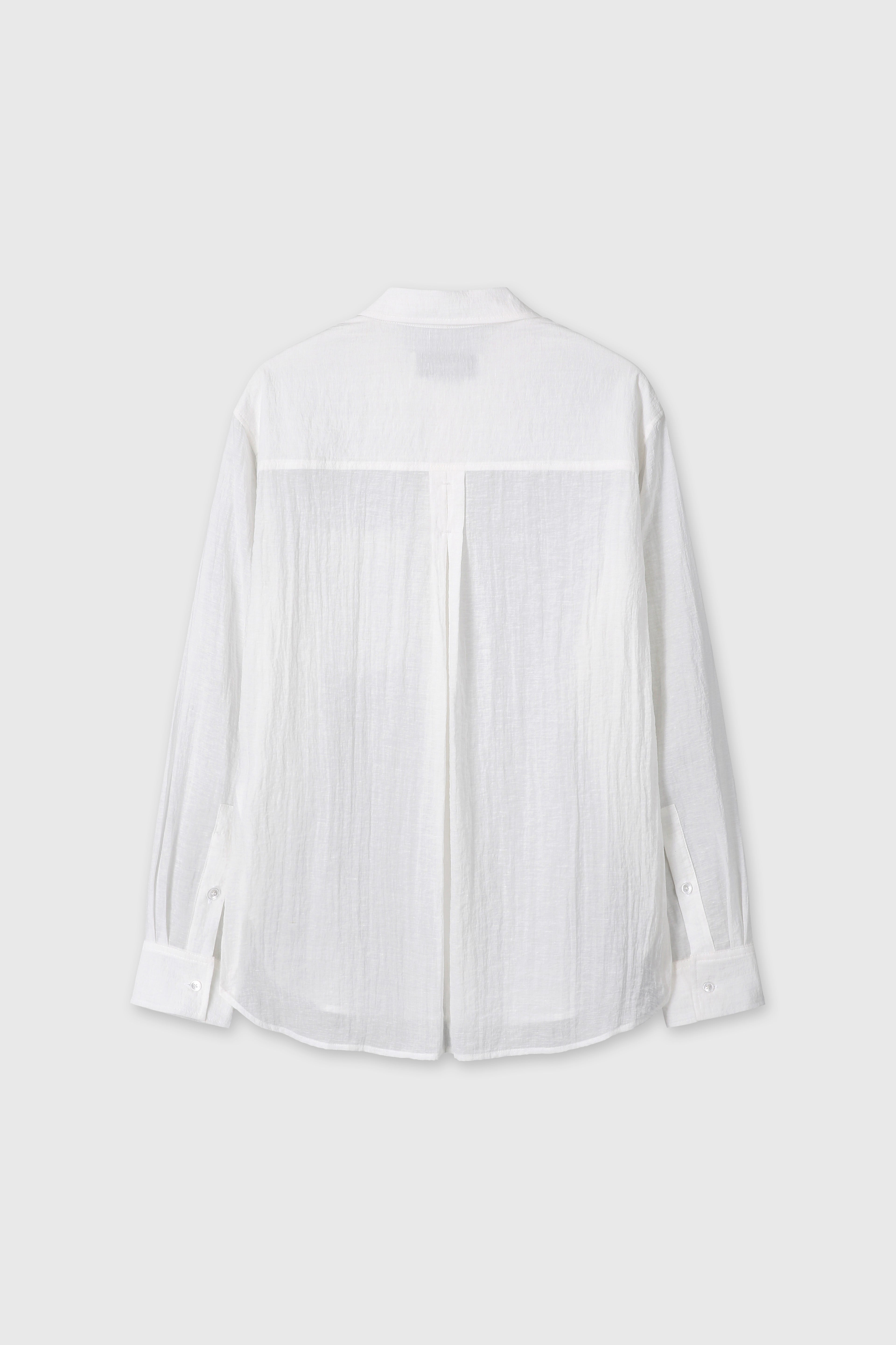 (W) LINEN RELAXED FIT SHIRT_ OFF WHITE