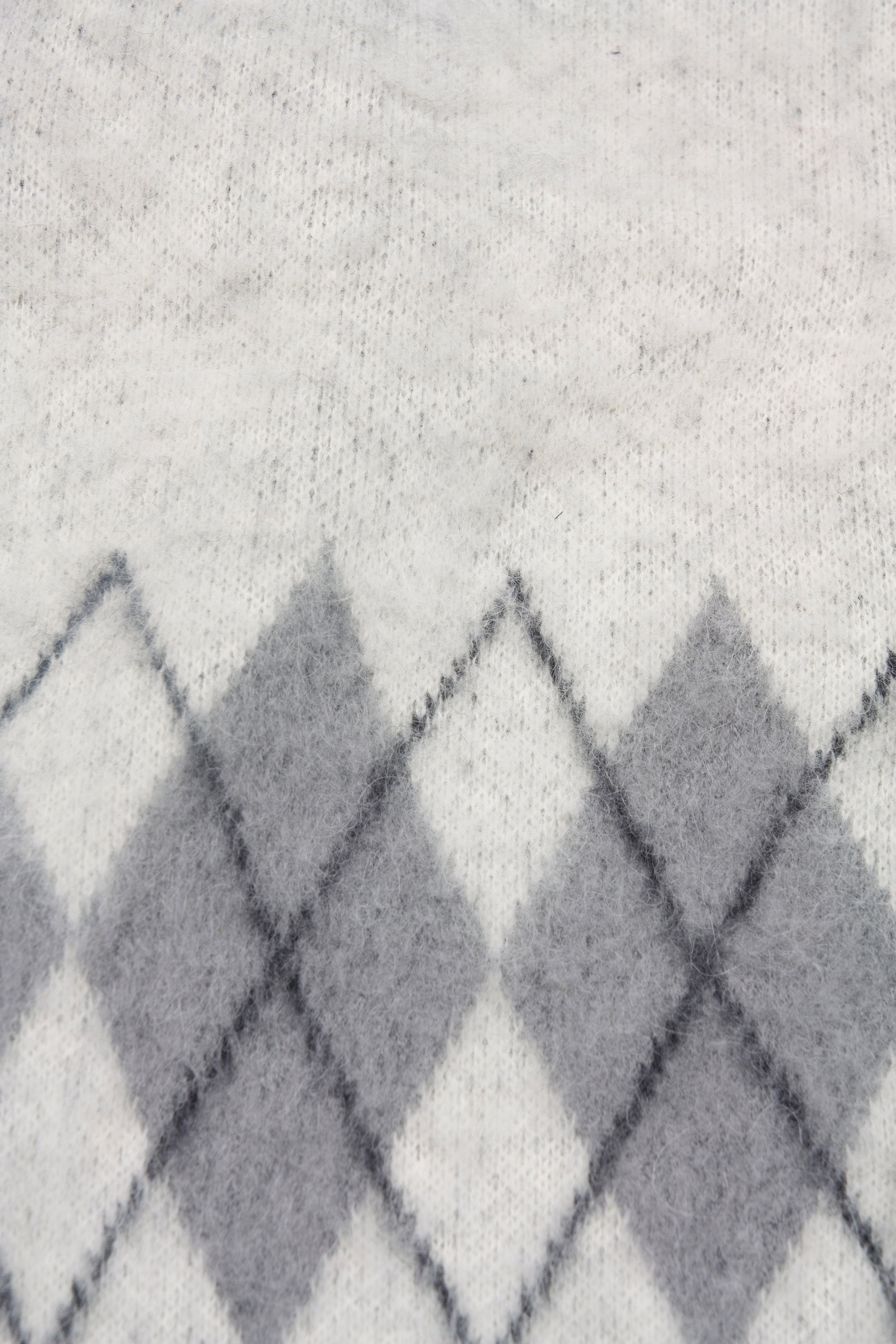 Stiff Mohair Cardigan_ Ecru