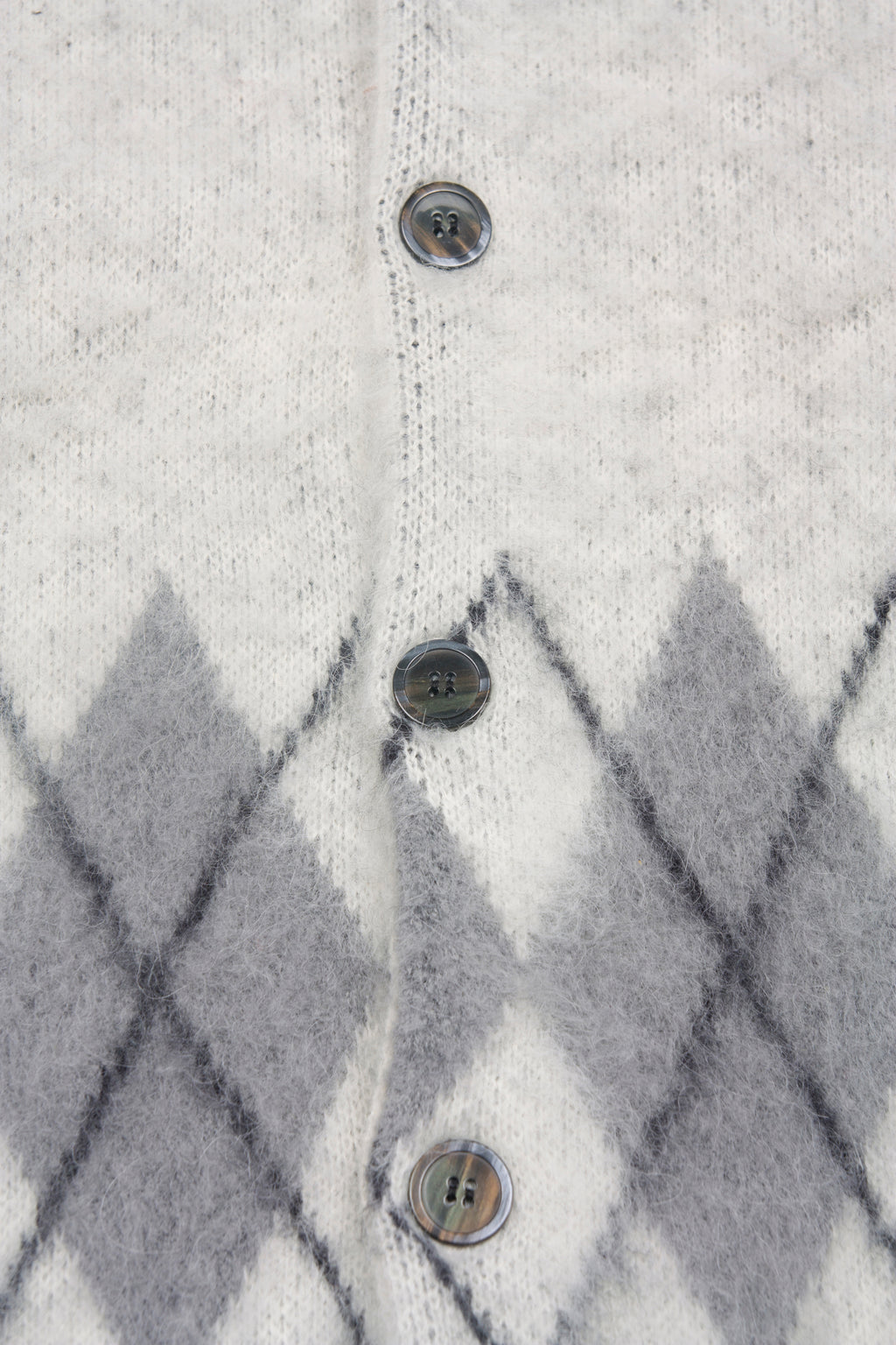 Stiff Mohair Cardigan_ Ecru