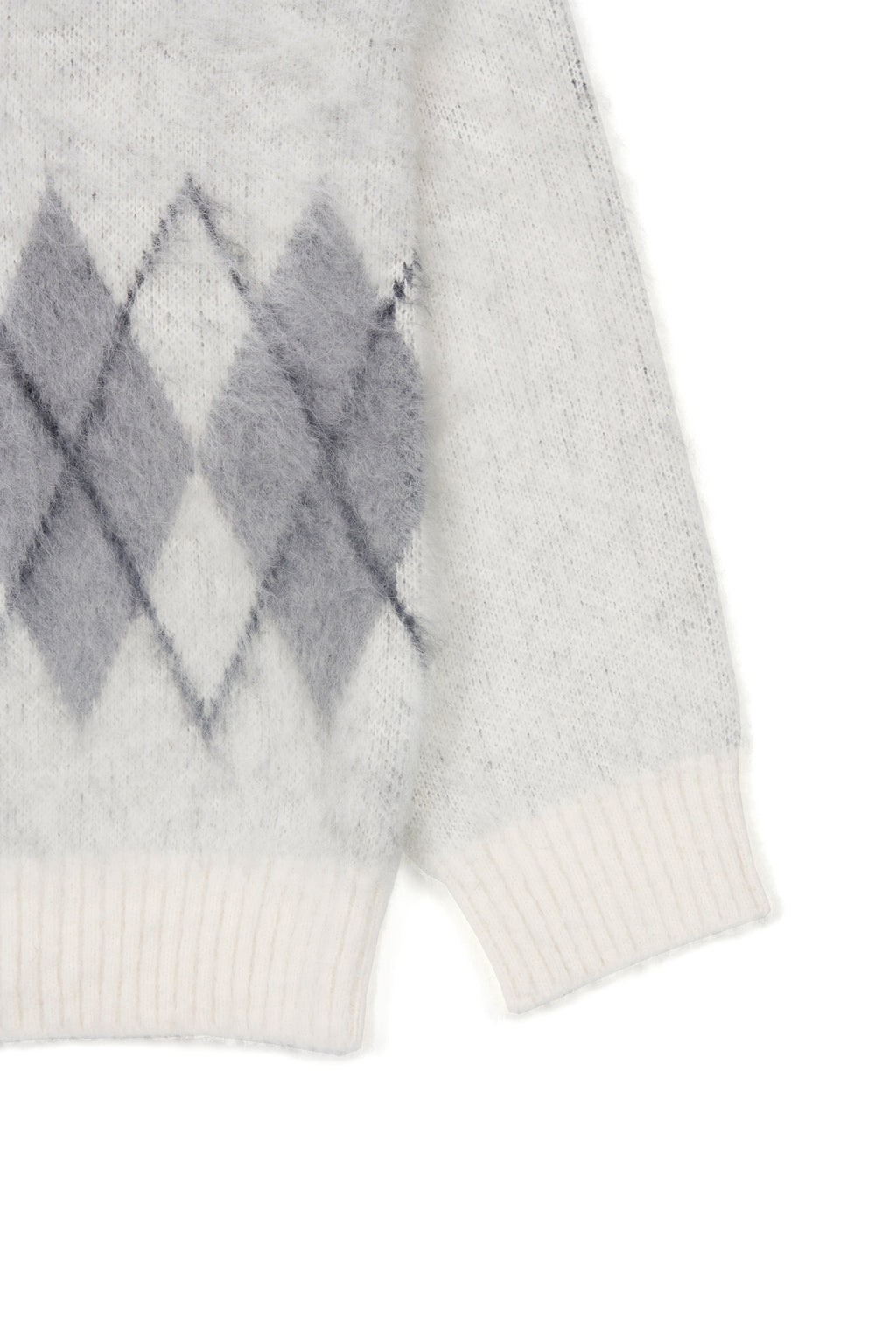 Stiff Mohair Cardigan_ Ecru