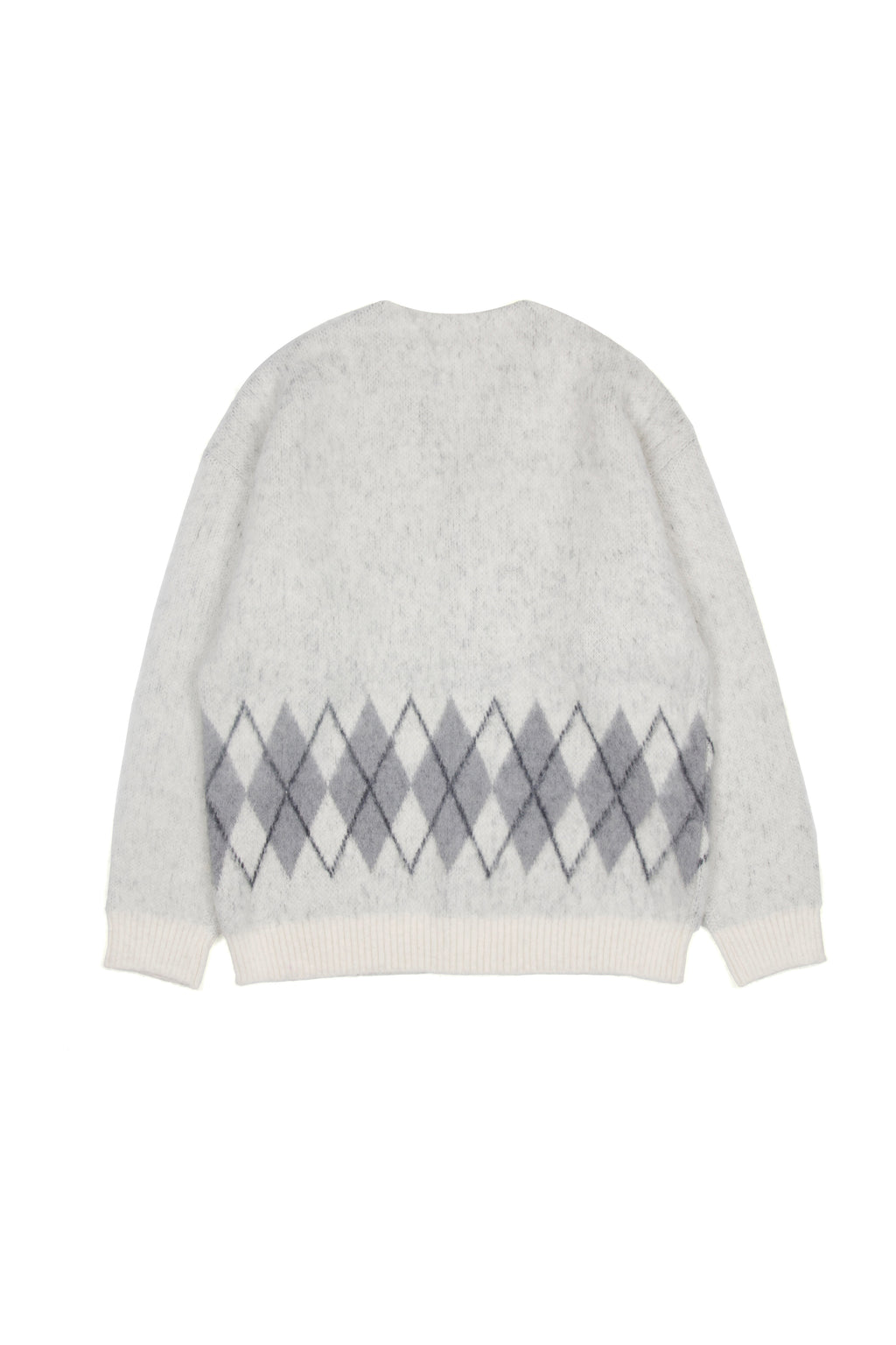 Stiff Mohair Cardigan_ Ecru