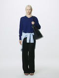 (W) DRAWSTRING LOUNGE PANTS_ BLACK