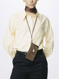 (W) COTTON HIGH-DENSITY SHIRT_ PALE YELLOW