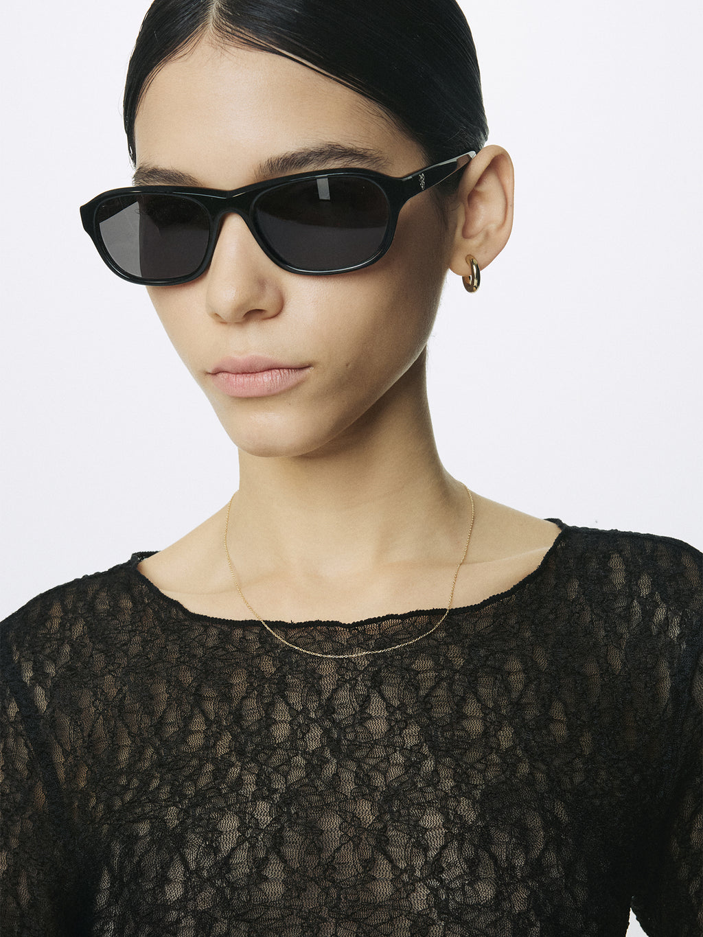 (W) LACE LONG SLEEVE TOP_ BLACK